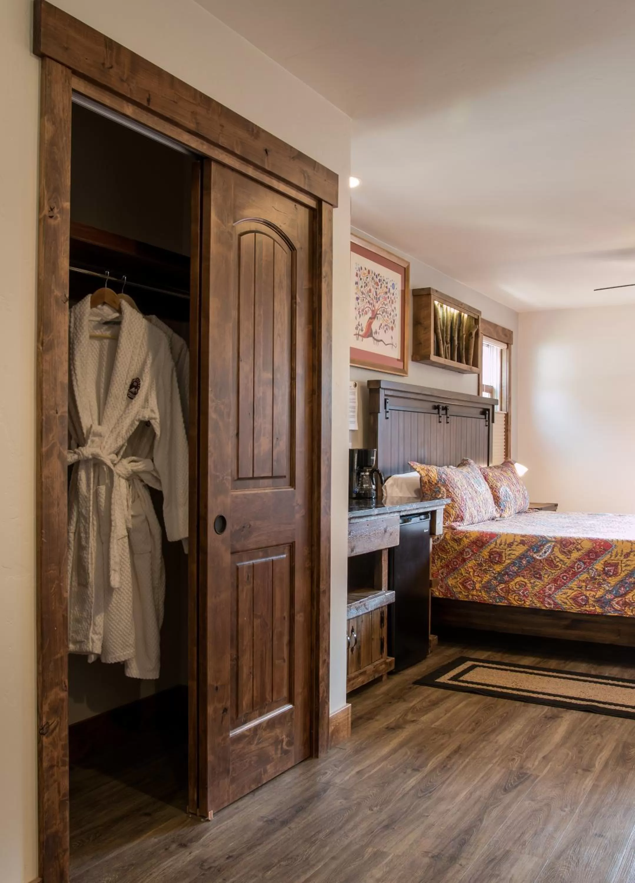 Bed in Clear Creek Inn