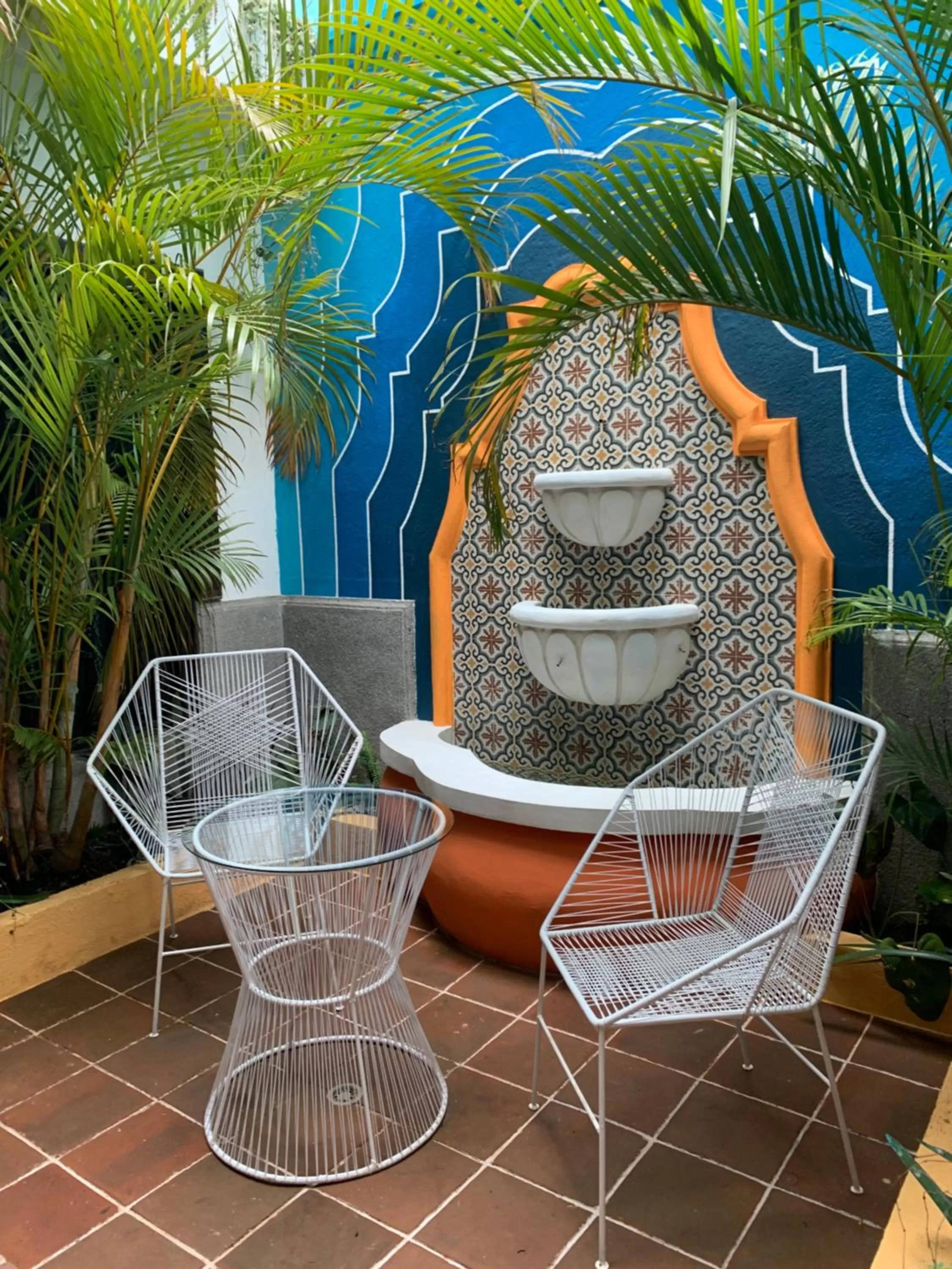 Seating area in Why Not Hotel