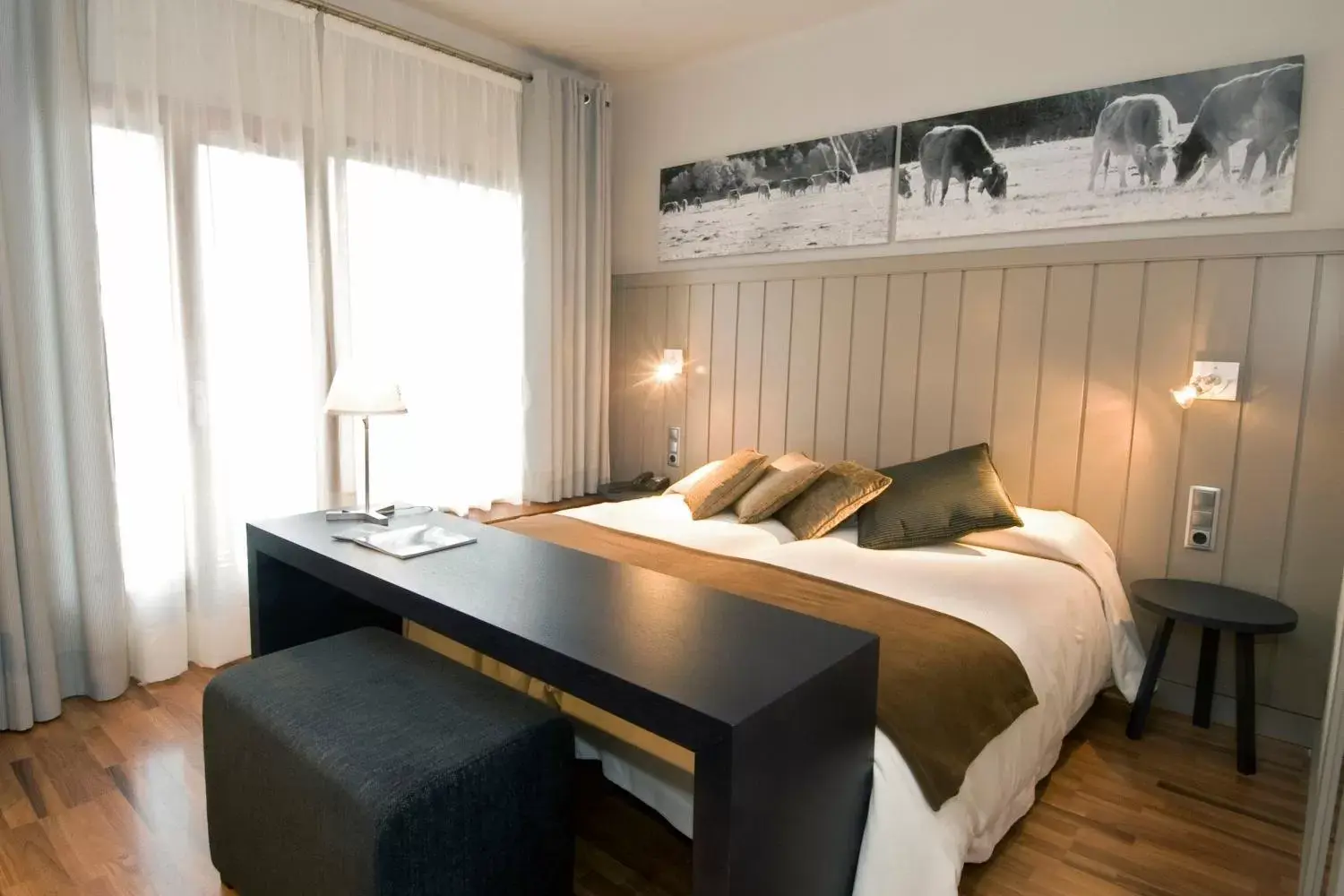 Double Room with Balcony and Garden View in Hotel Restaurant Pessets & SPA Double Room with Balcony and Garden View in Hotel Restaurant Pessets & SPA