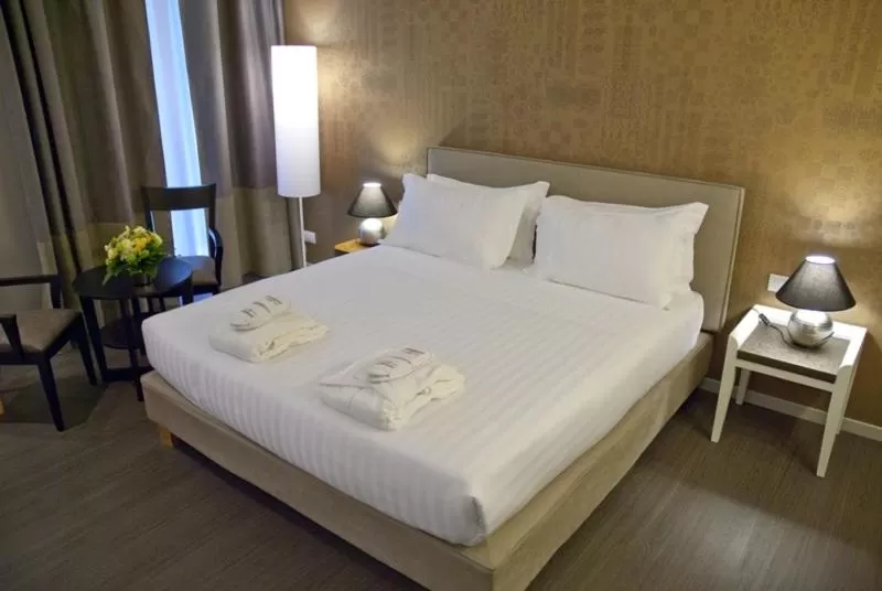 Bed in Admiral Park Hotel by Falco D'Oro Hotels