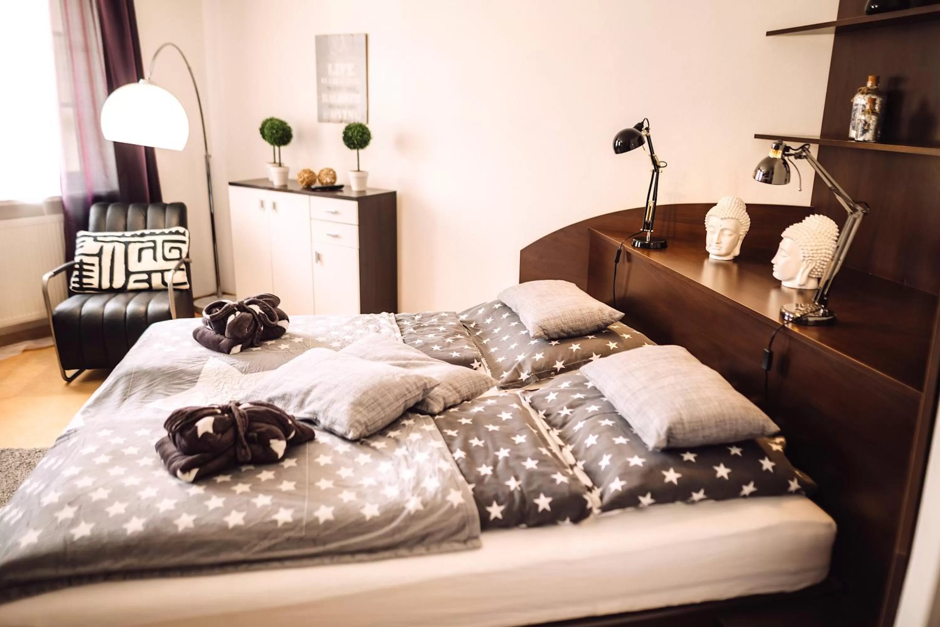 Bed in Das Hotel Stern 24h self-check-in