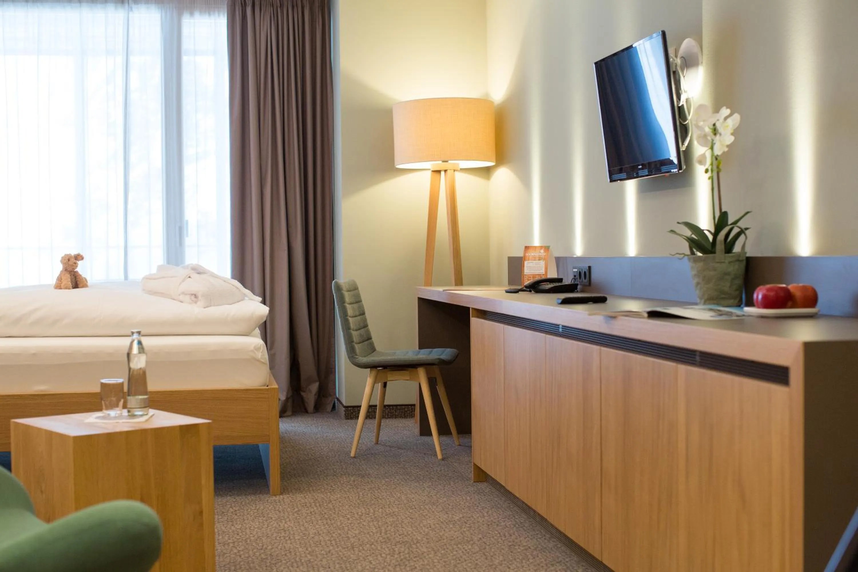 Decorative detail, Bed in Hotel Der Waldhof