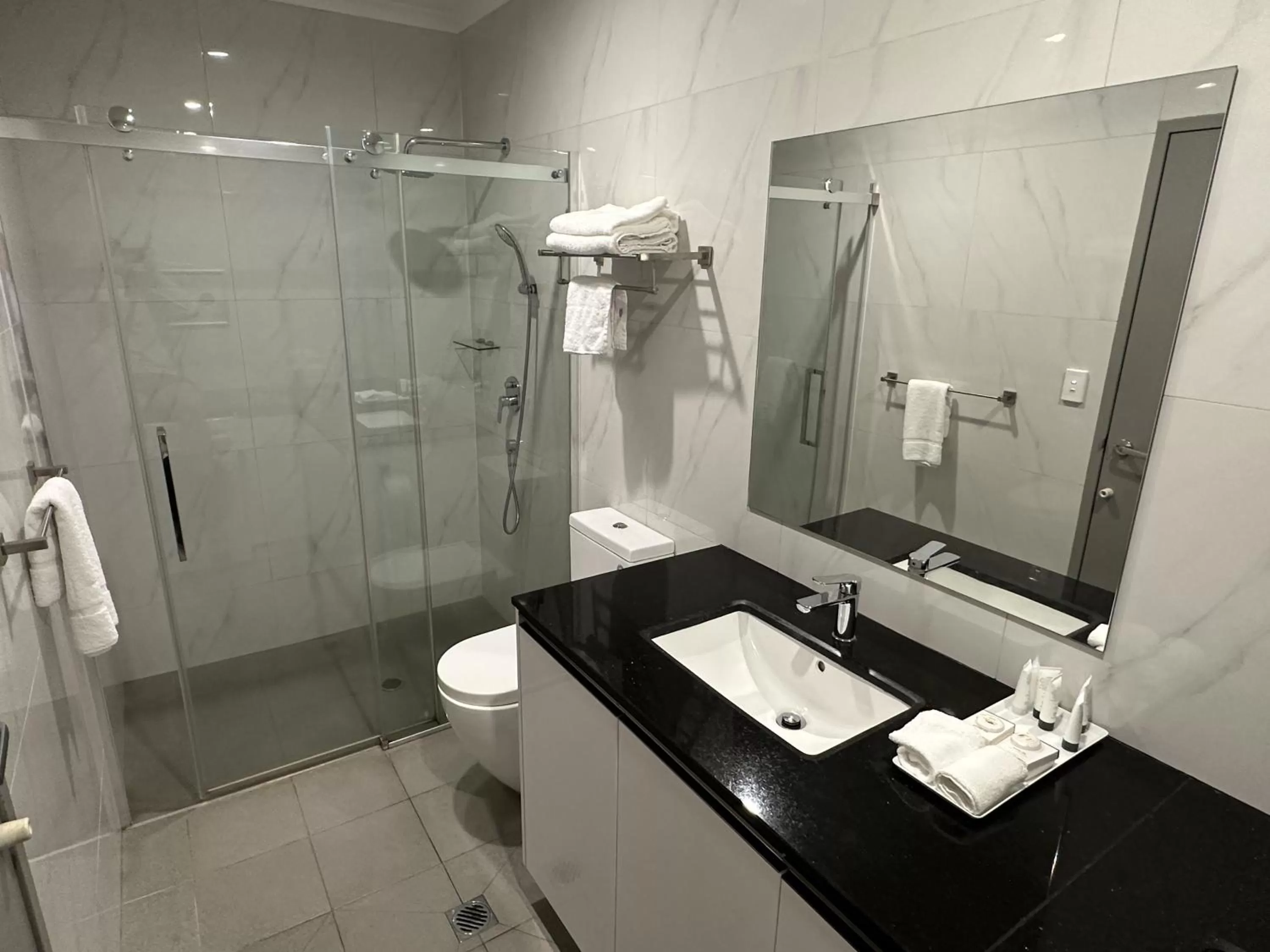 Shower in Darwin City Hotel