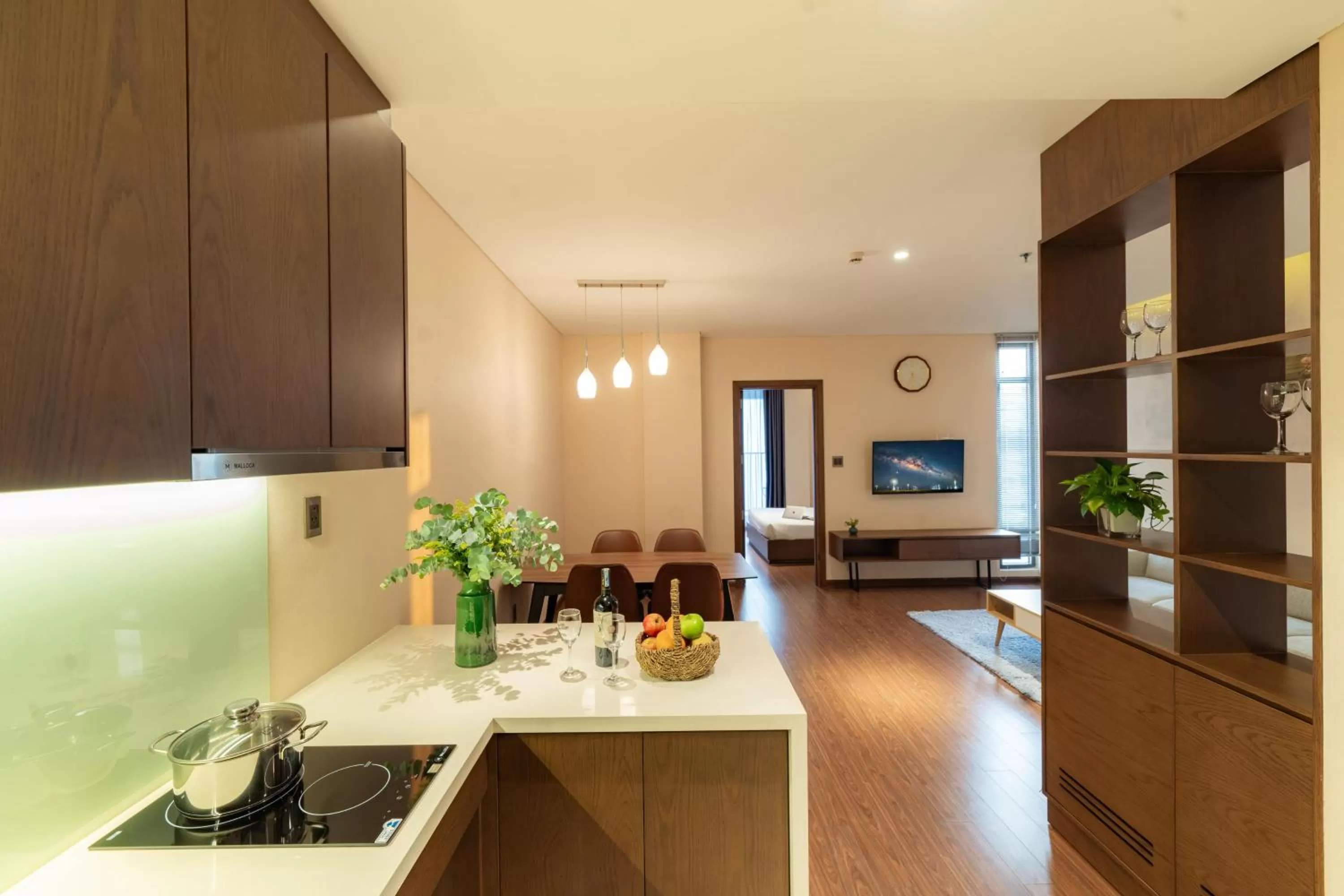 Kitchen or kitchenette in DHTS Business Hotel & Apartment