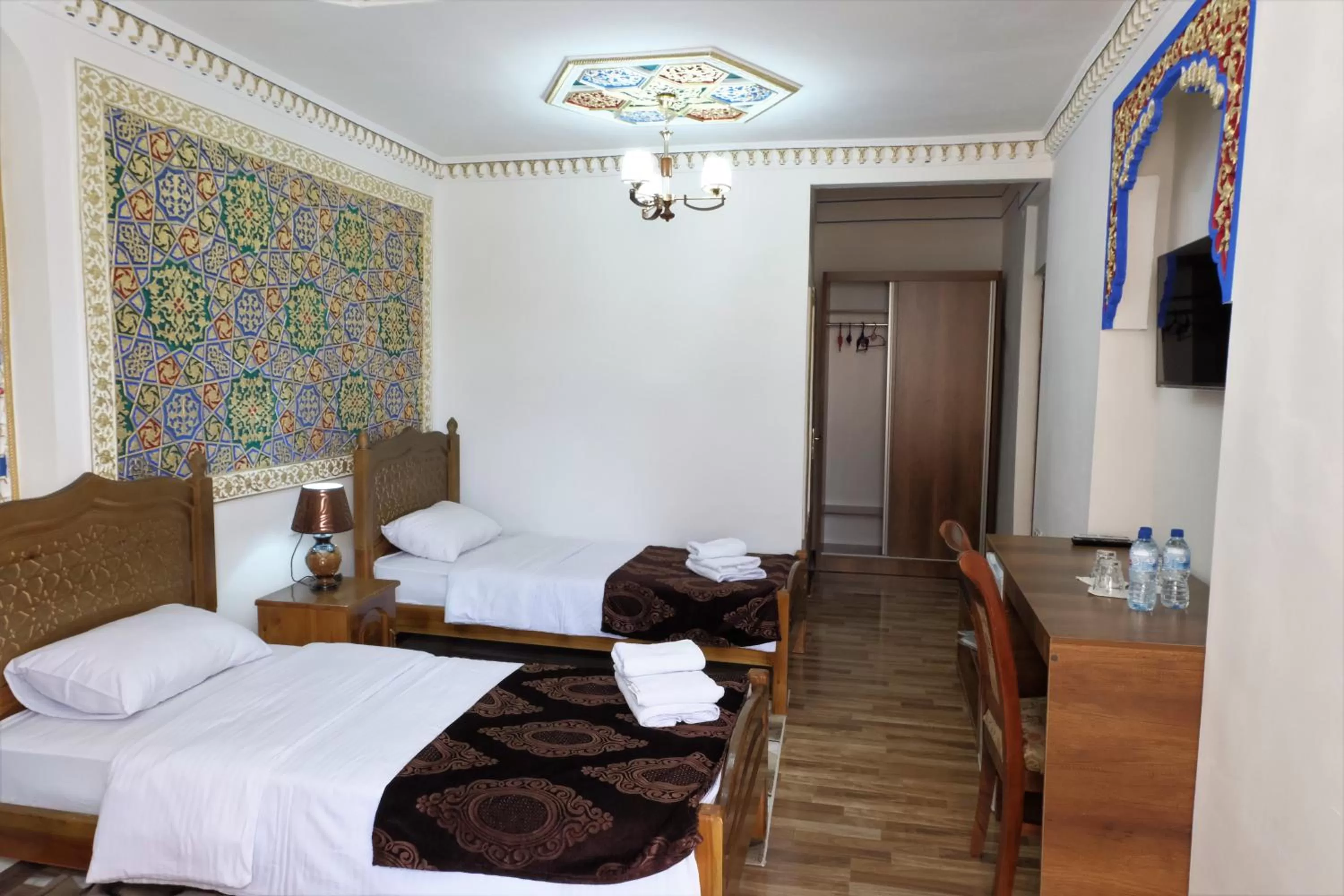 Bed in Bukhara Baraka Boutique Hotel