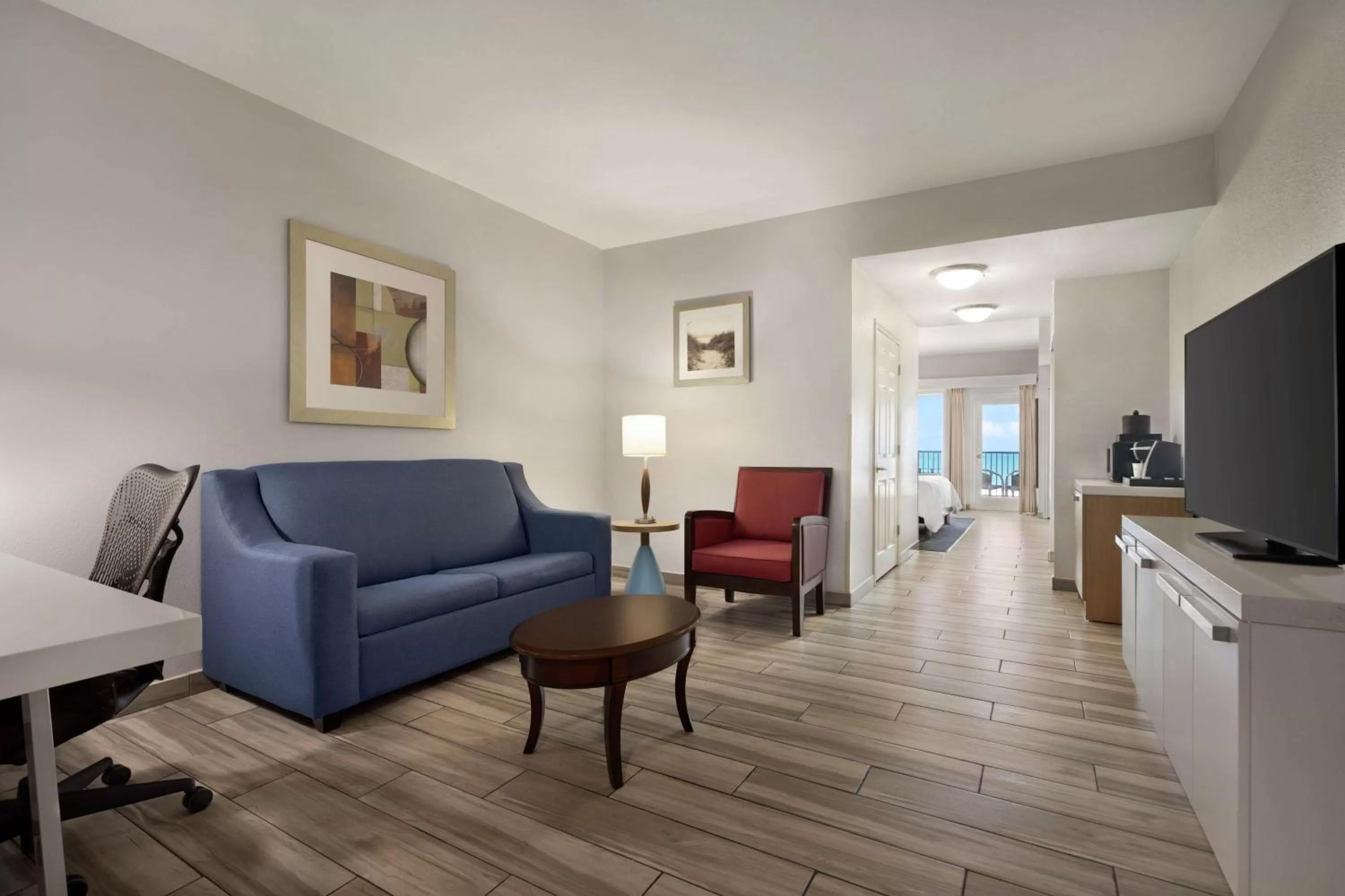 Bedroom in Hilton Garden Inn South Padre Island Beachfront