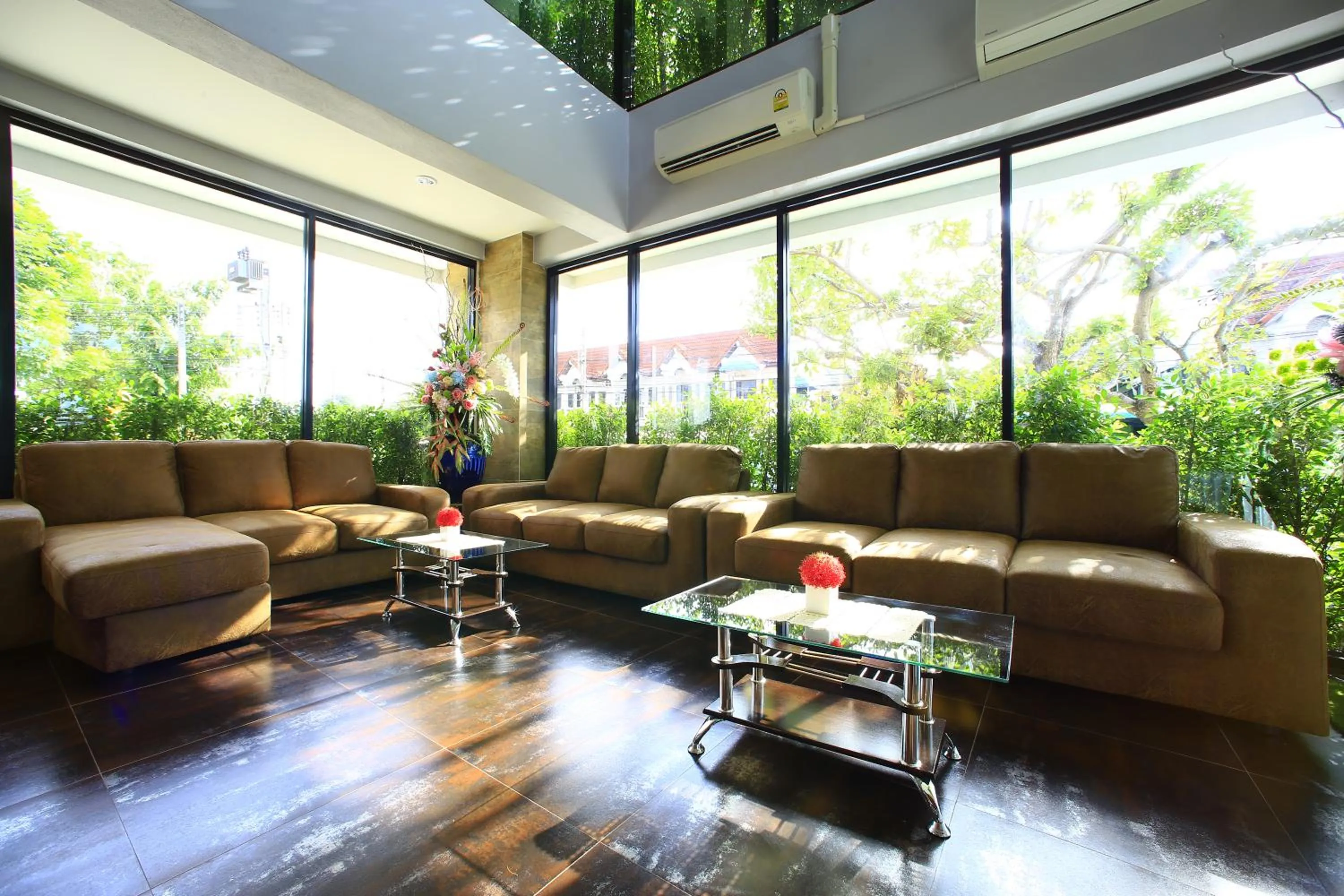 Seating area in D11 Hotel