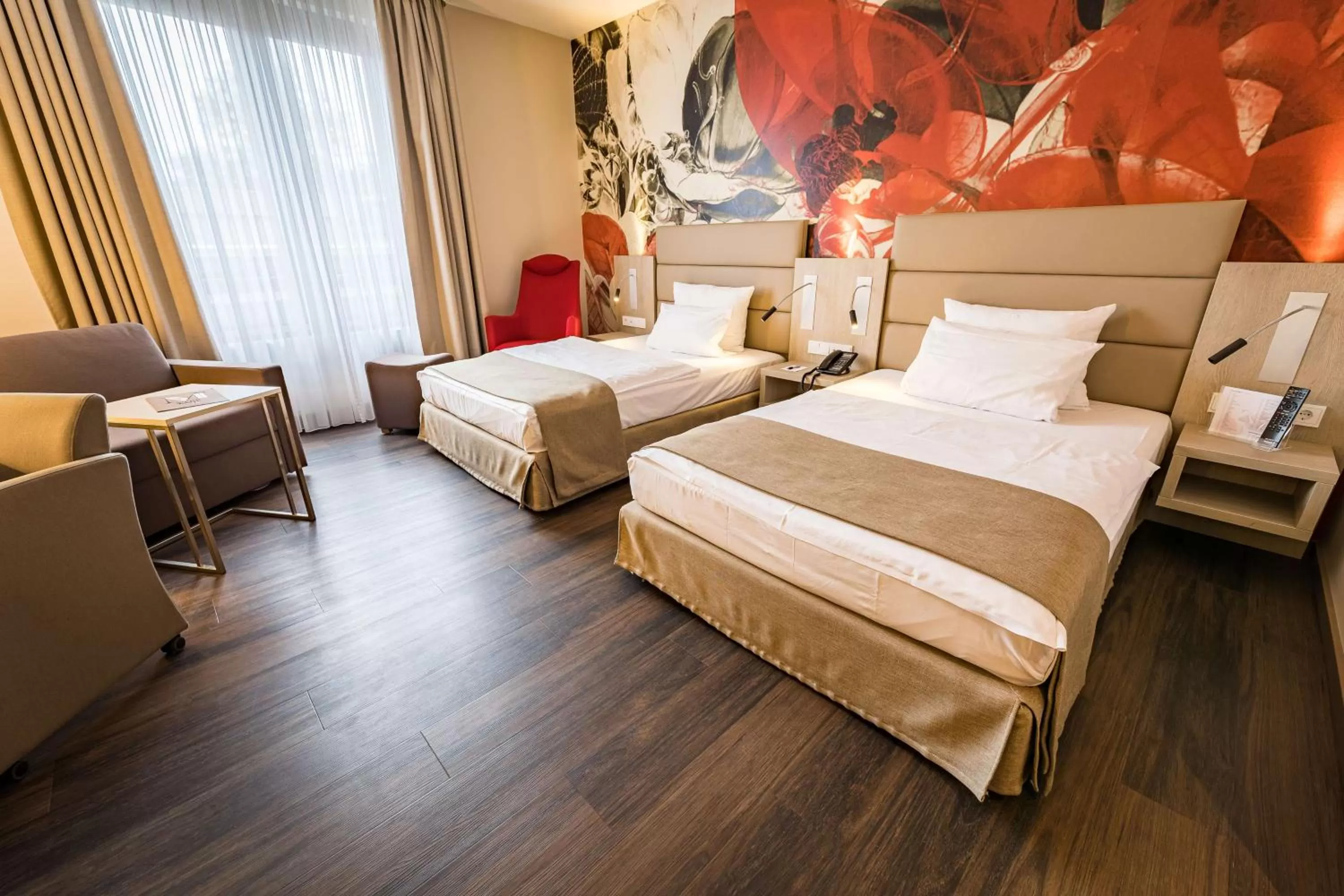 Bedroom, Bed in First Inn Hotel Zwickau