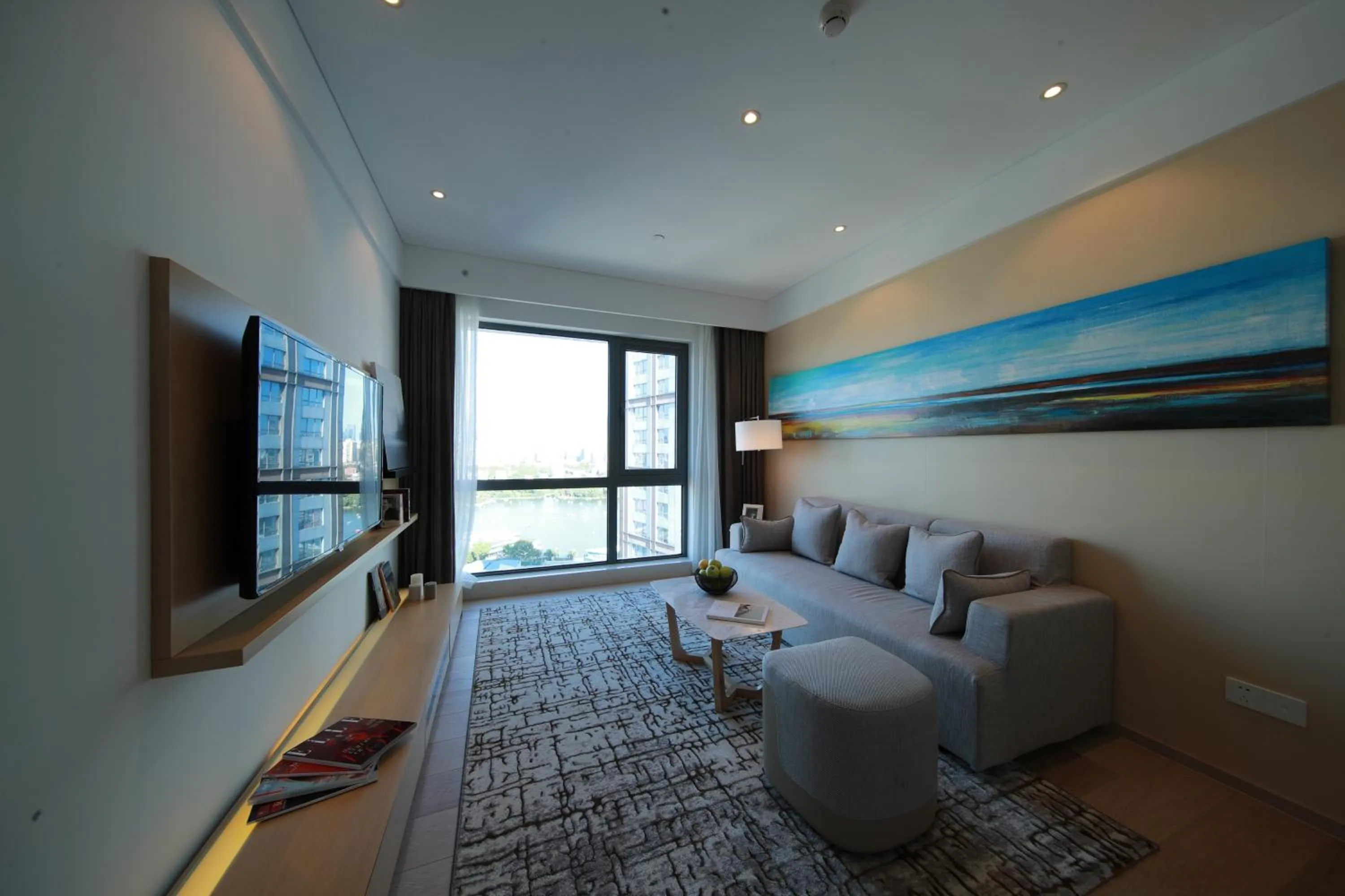 Living room in Sincere Residence Changfeng - Changfeng Ecological Business District - Near Exit 3 of Changfeng Park Station on Subway Line 15