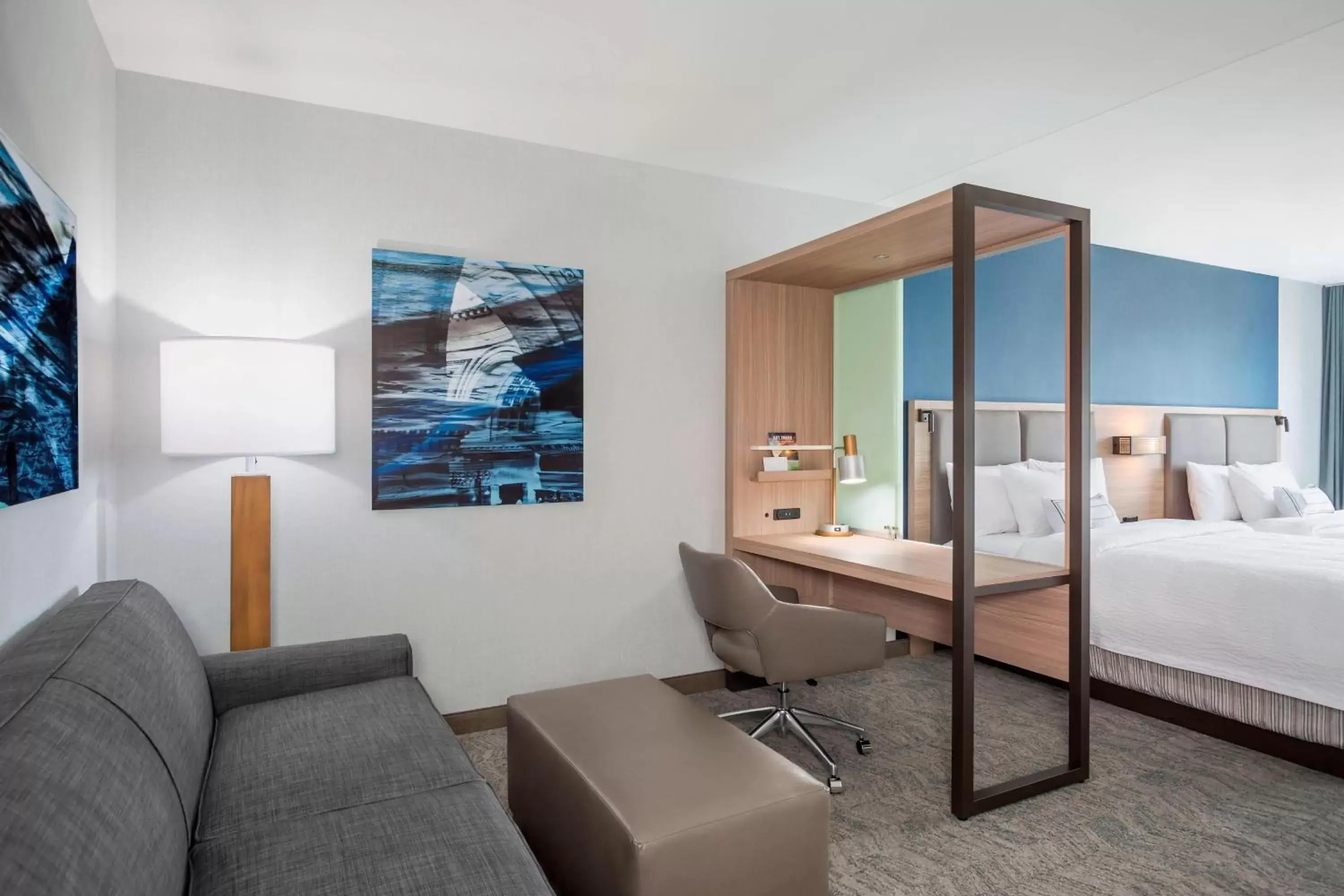 Queen Suite with Sofa Bed and Adapted Tub - Mobility Accessible in SpringHill Suites Madison Queen Suite with Sofa Bed and Adapted Tub - Mobility Accessible in SpringHill Suites Madison