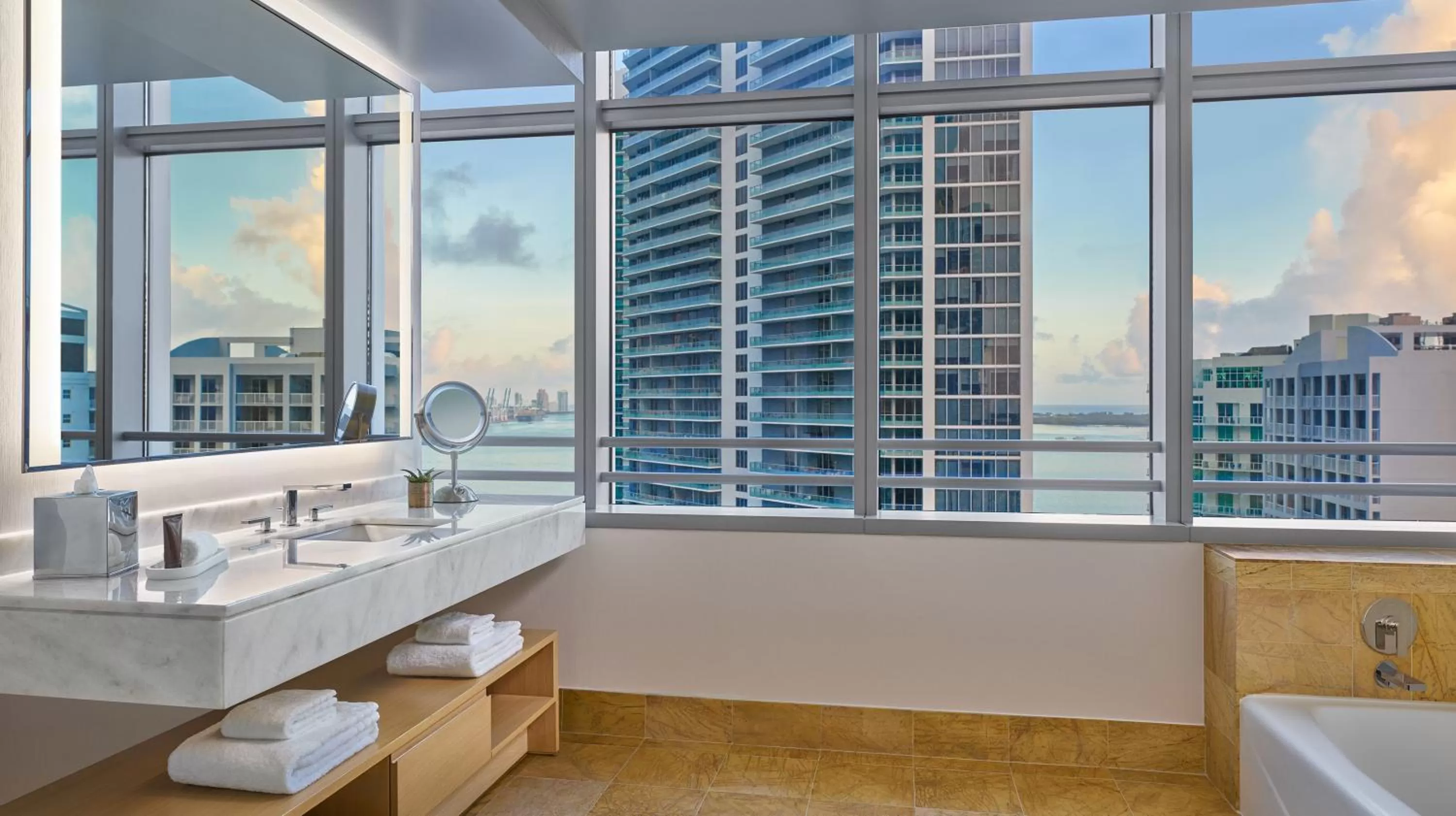 Bathroom in Hotel AKA Brickell