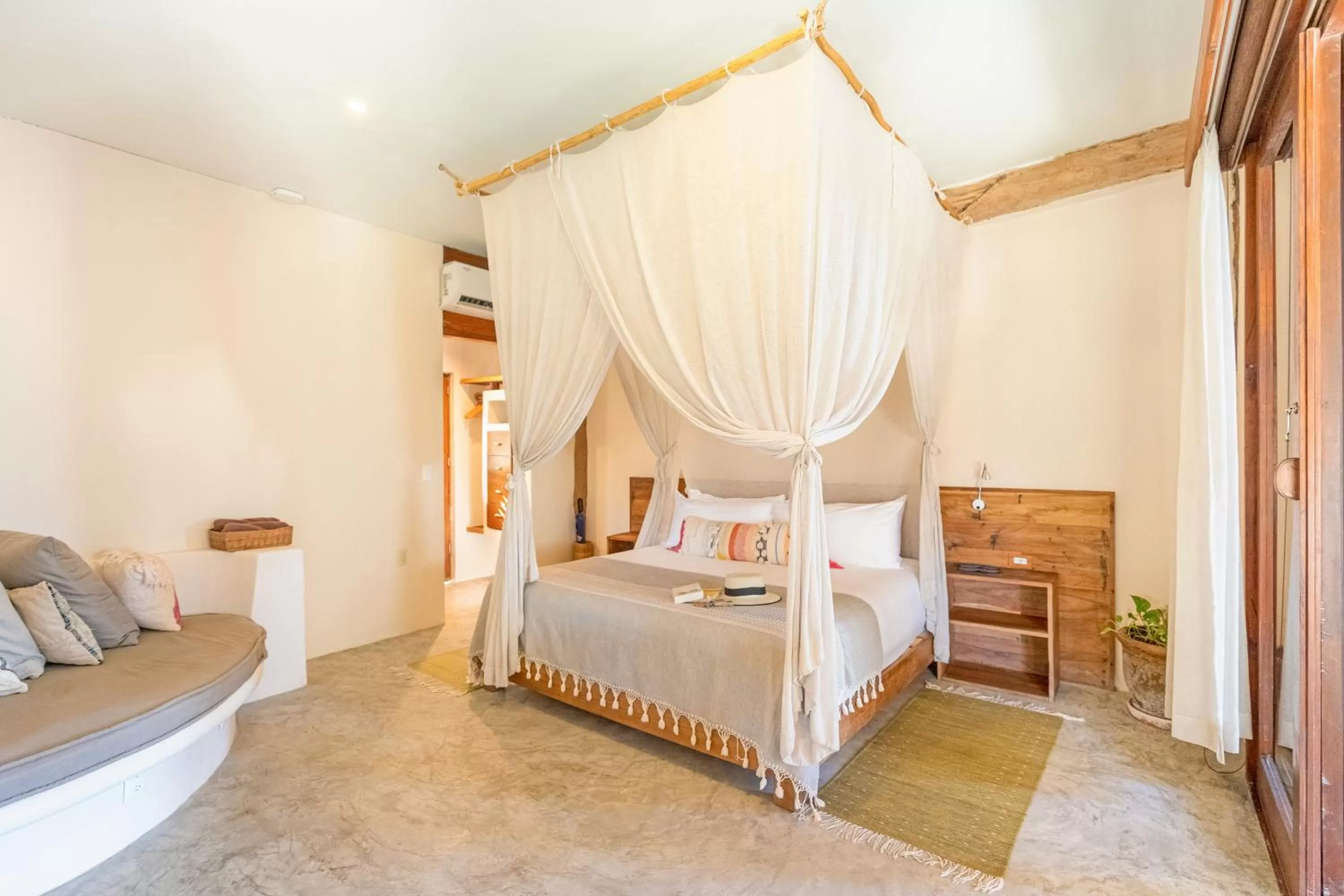 Bed in Ahau Tulum - Beachfront Hotel