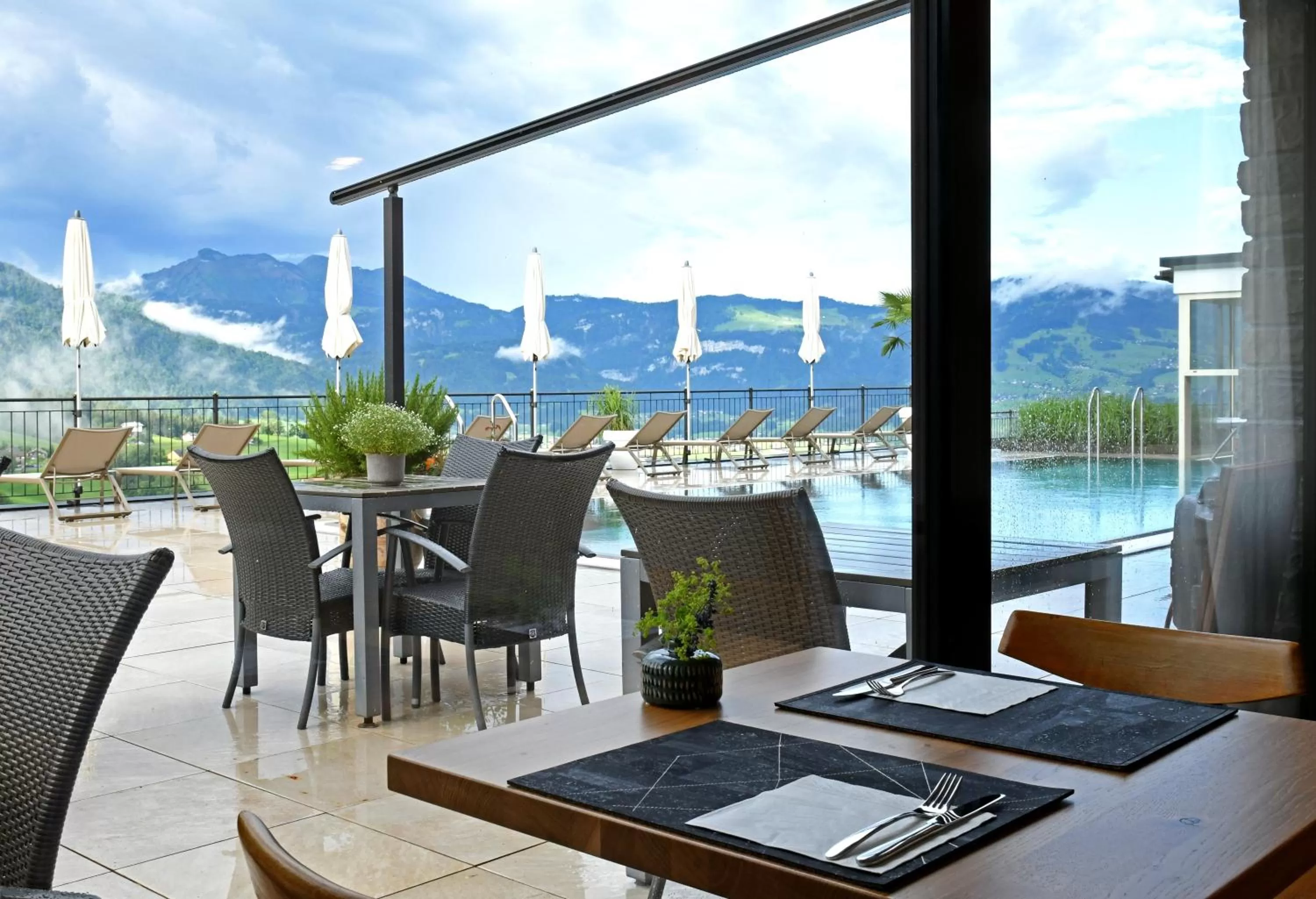 Swimming pool, Mountain View in St Hubertus BnB