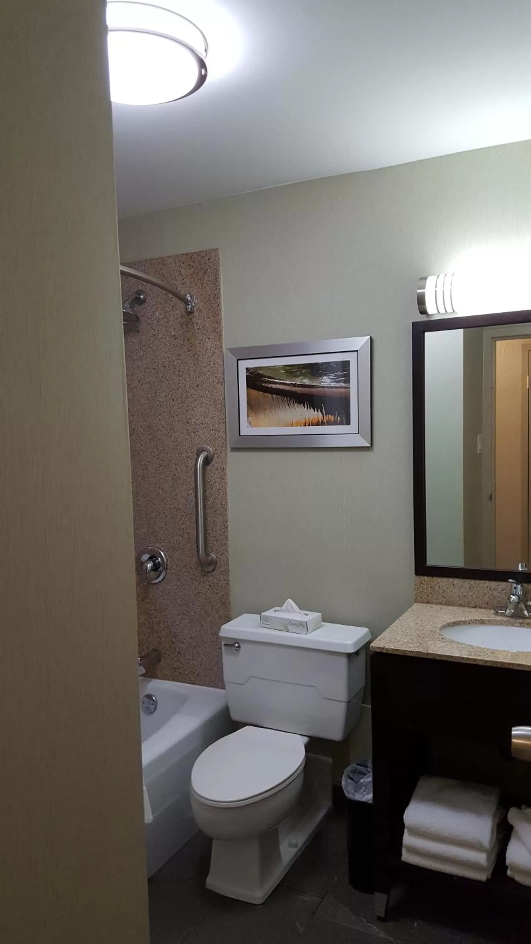 Bathroom in Wyndham Garden Kenosha Harborside