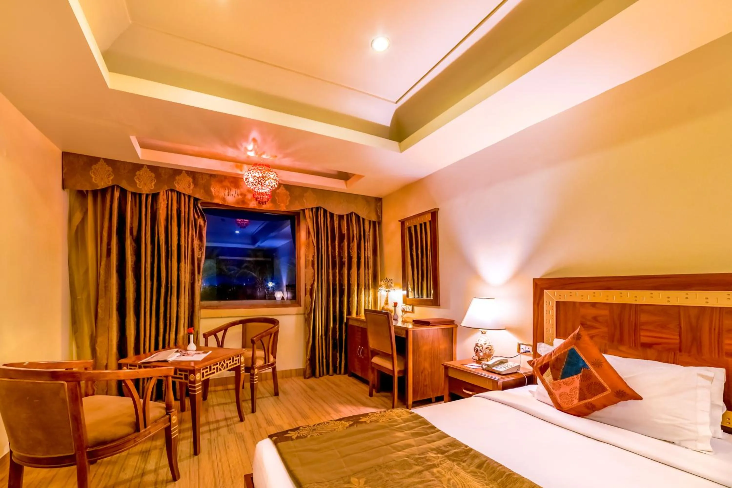 Photo of the whole room, Bed in Chokhi Dhani The Palace Hotel