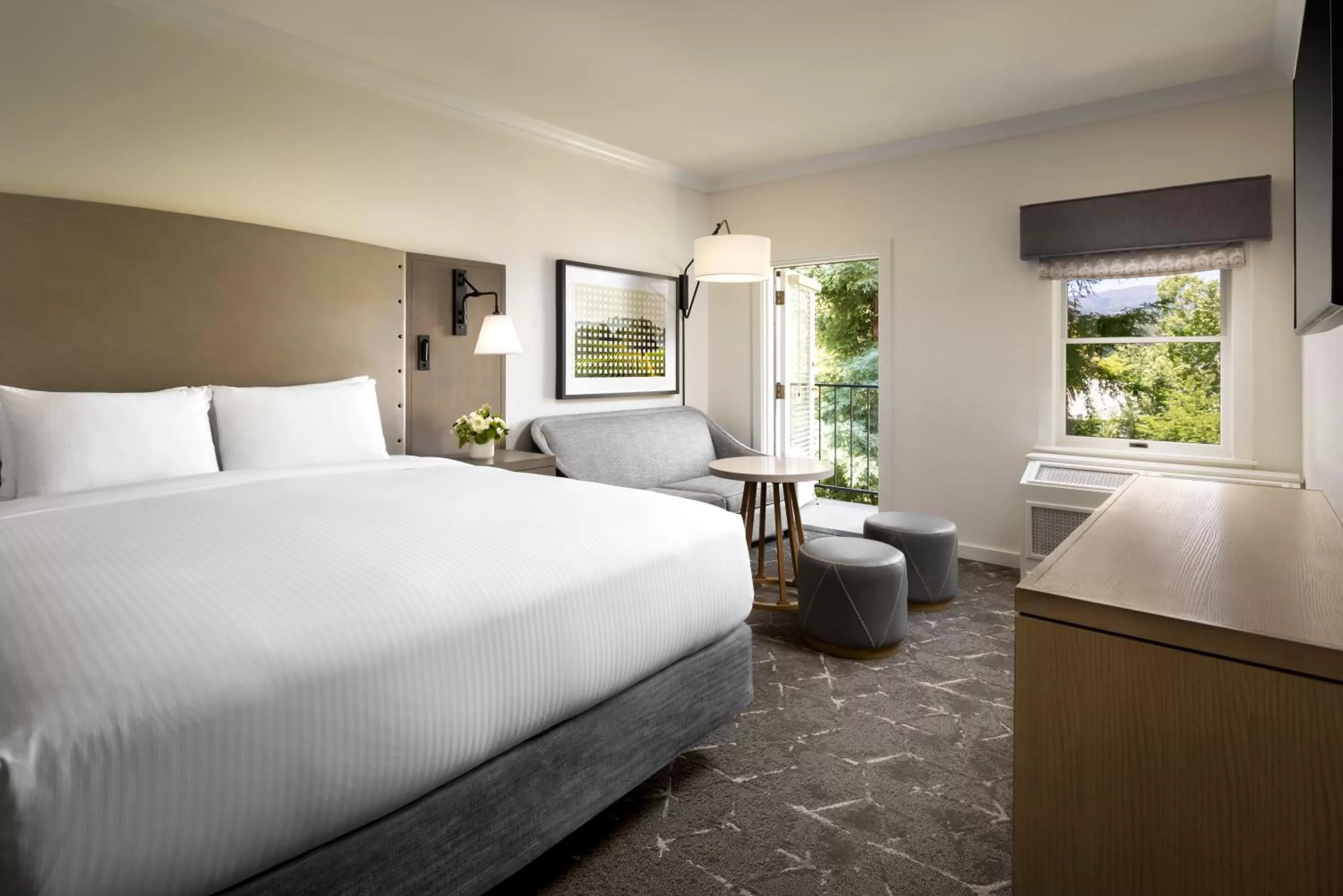 View (from property/room), Bed in Fairmont Sonoma Mission Inn & Spa