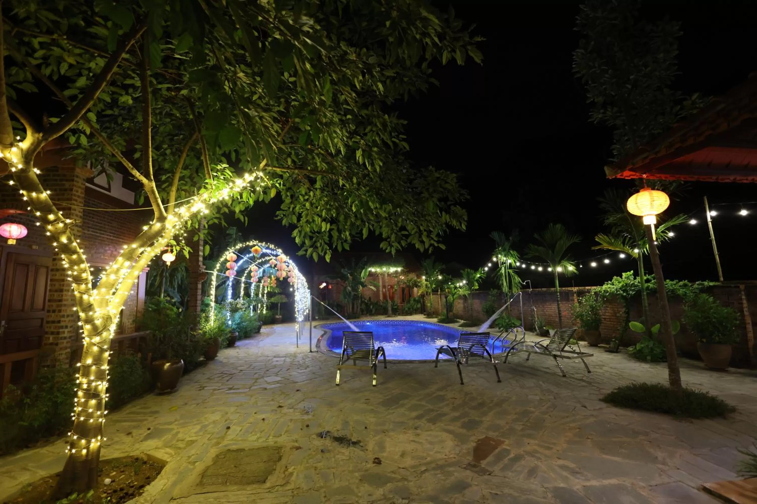 Patio in Phạm Gia Homestay Ecogarden