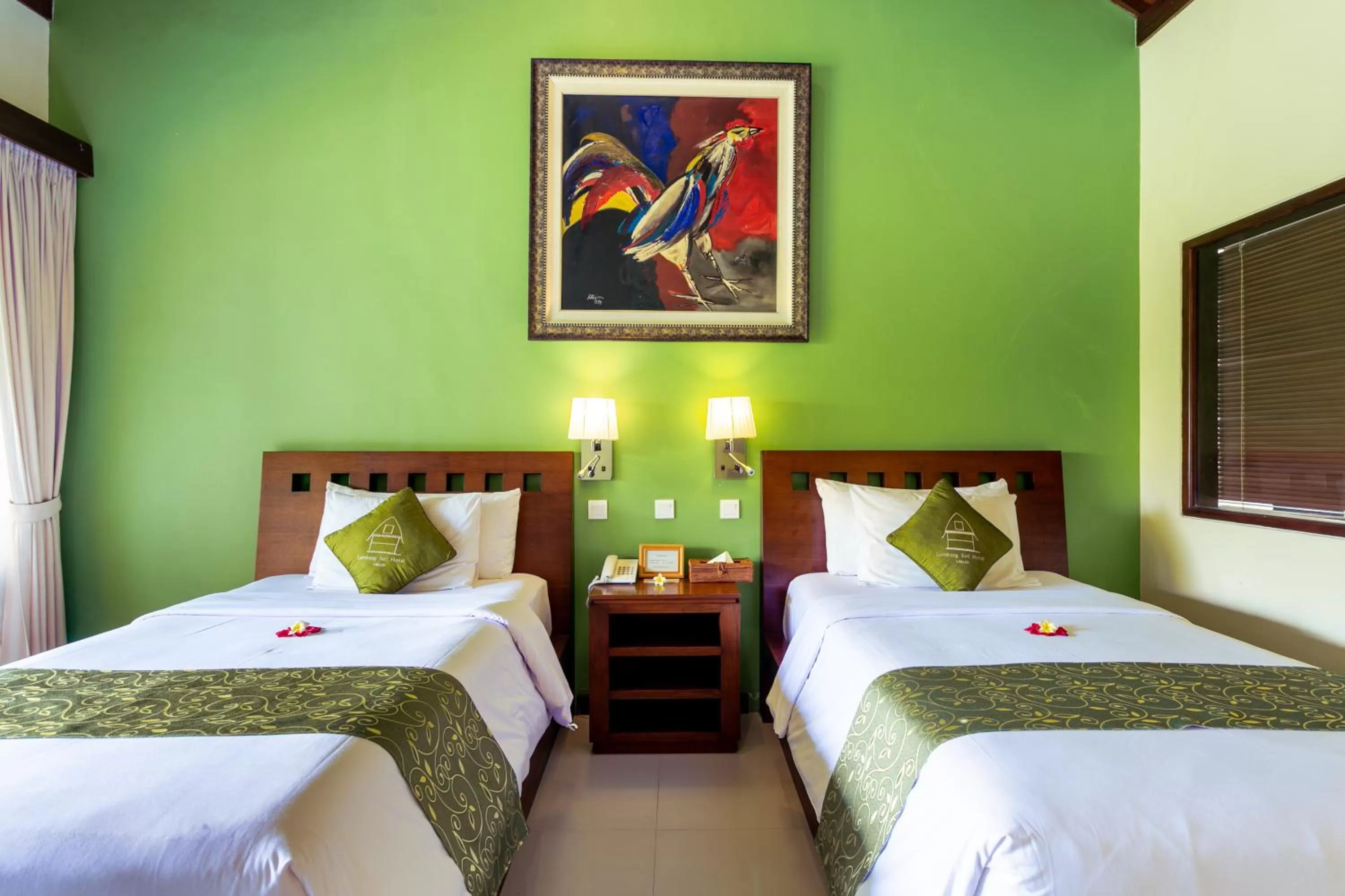 Bed in Lumbung Sari Ubud Hotel - CHSE Certified
