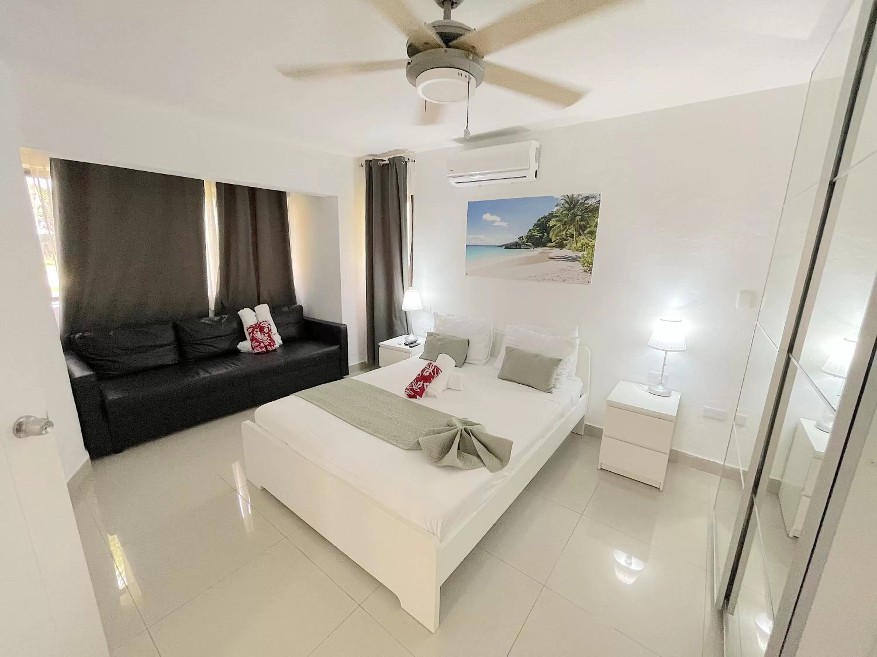 Bed in HOTEL Beach VILLAS Los Corales WIFI & BBQ BEACH CLUB