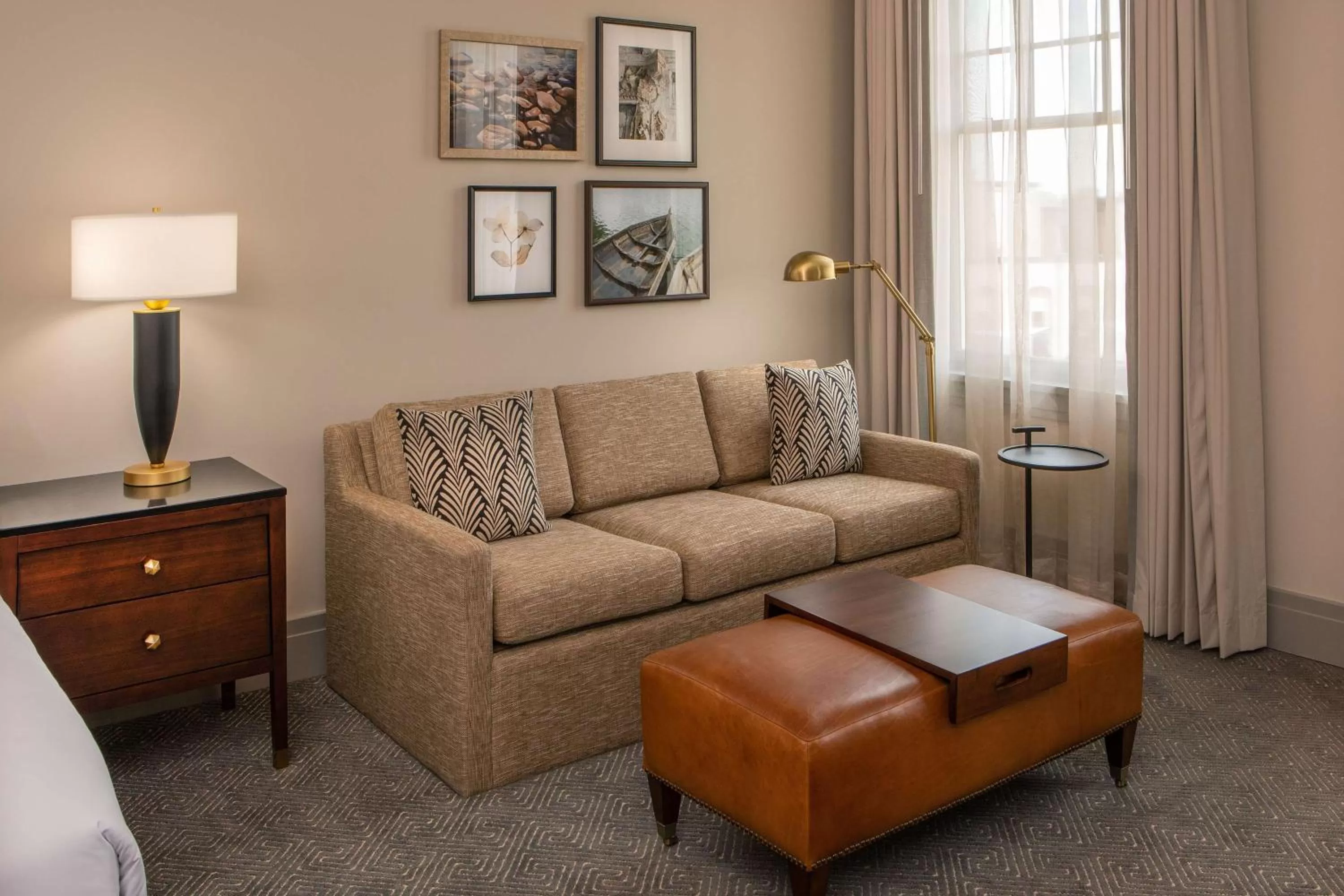 Living room in The Virginian Lynchburg, Curio Collection By Hilton