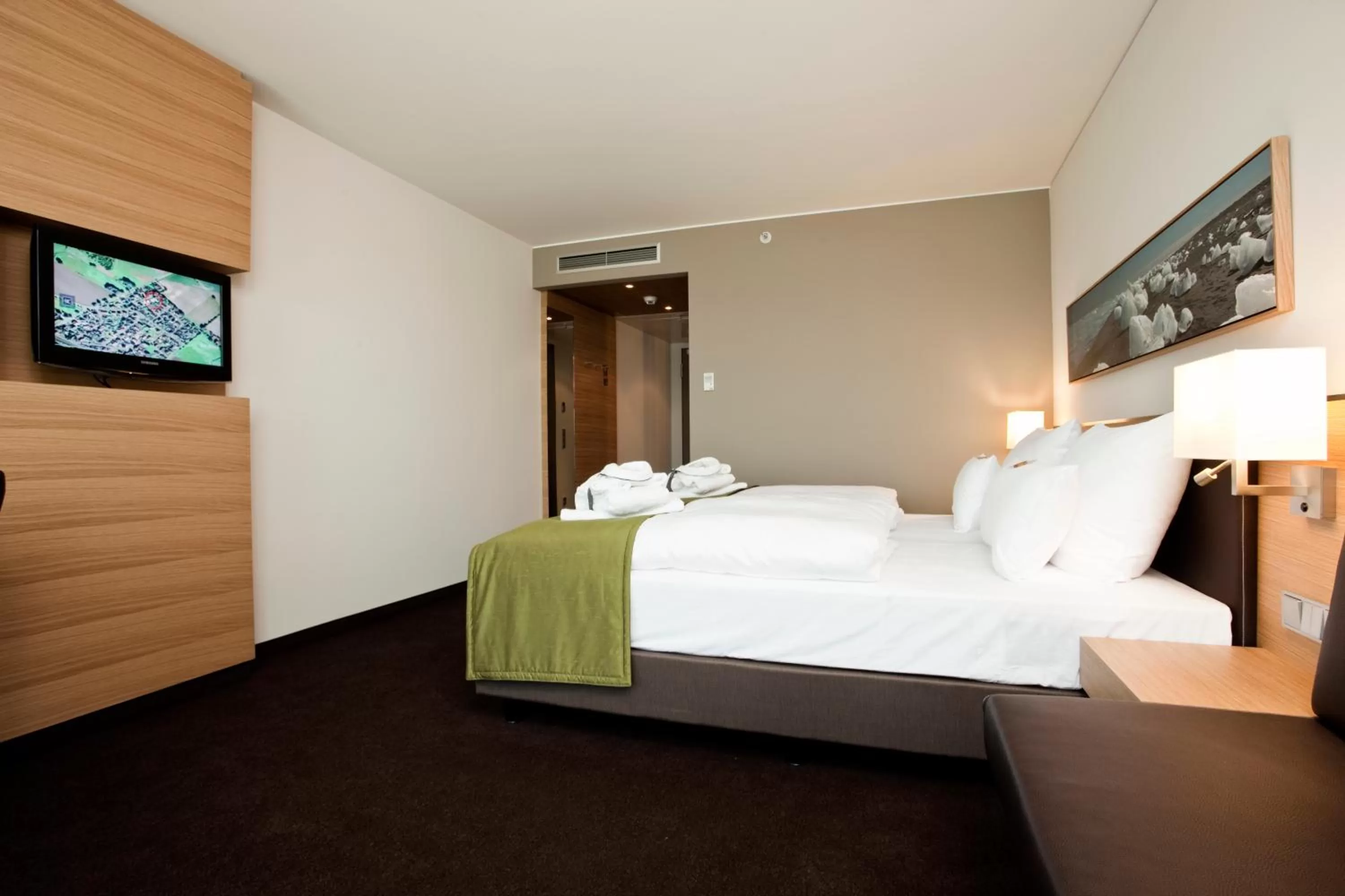 Bed in ATLANTIC Hotel Kiel