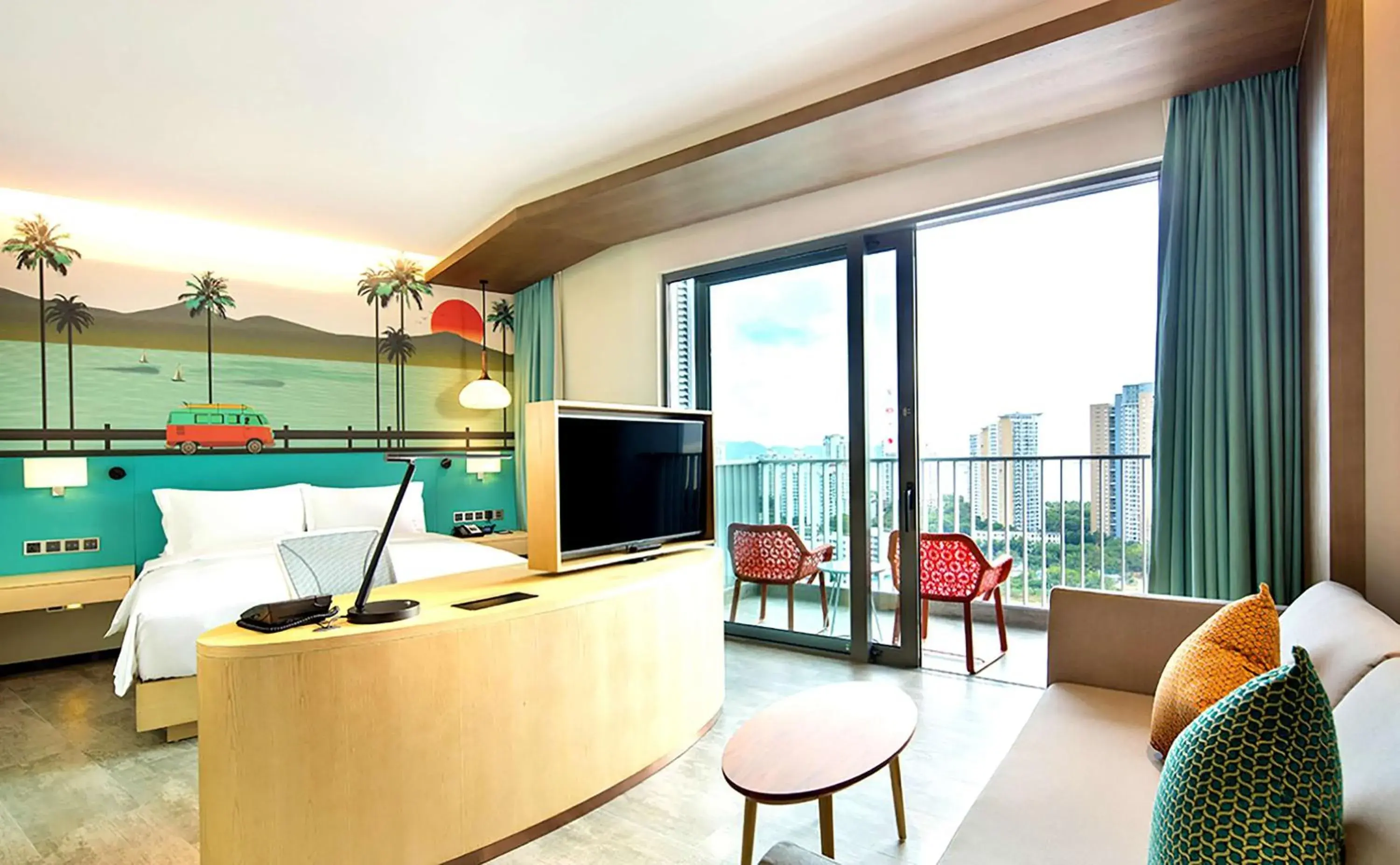 King Family Room Sea View with Balcony in Hilton Garden Inn Sanya King Family Room Sea View with Balcony in Hilton Garden Inn Sanya