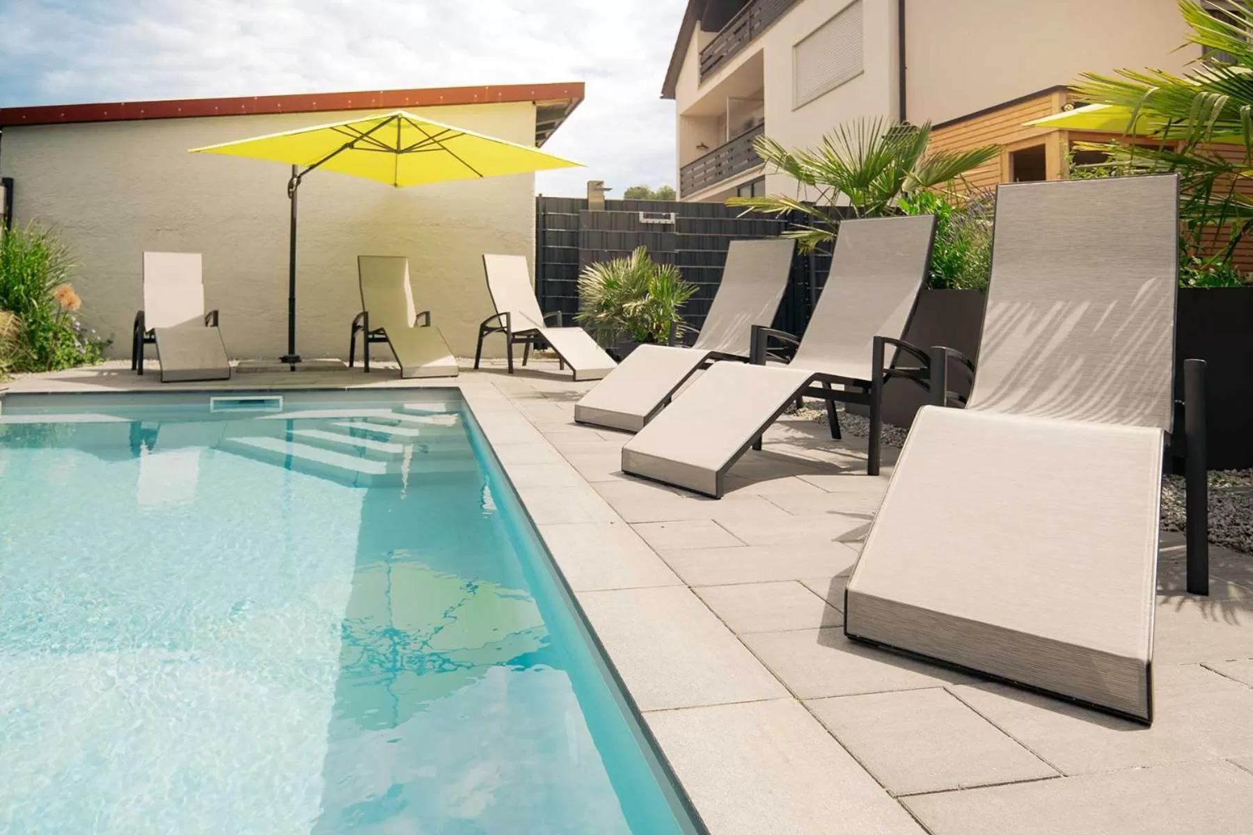 Patio, Swimming Pool in Hotel Park Cafe Reichl