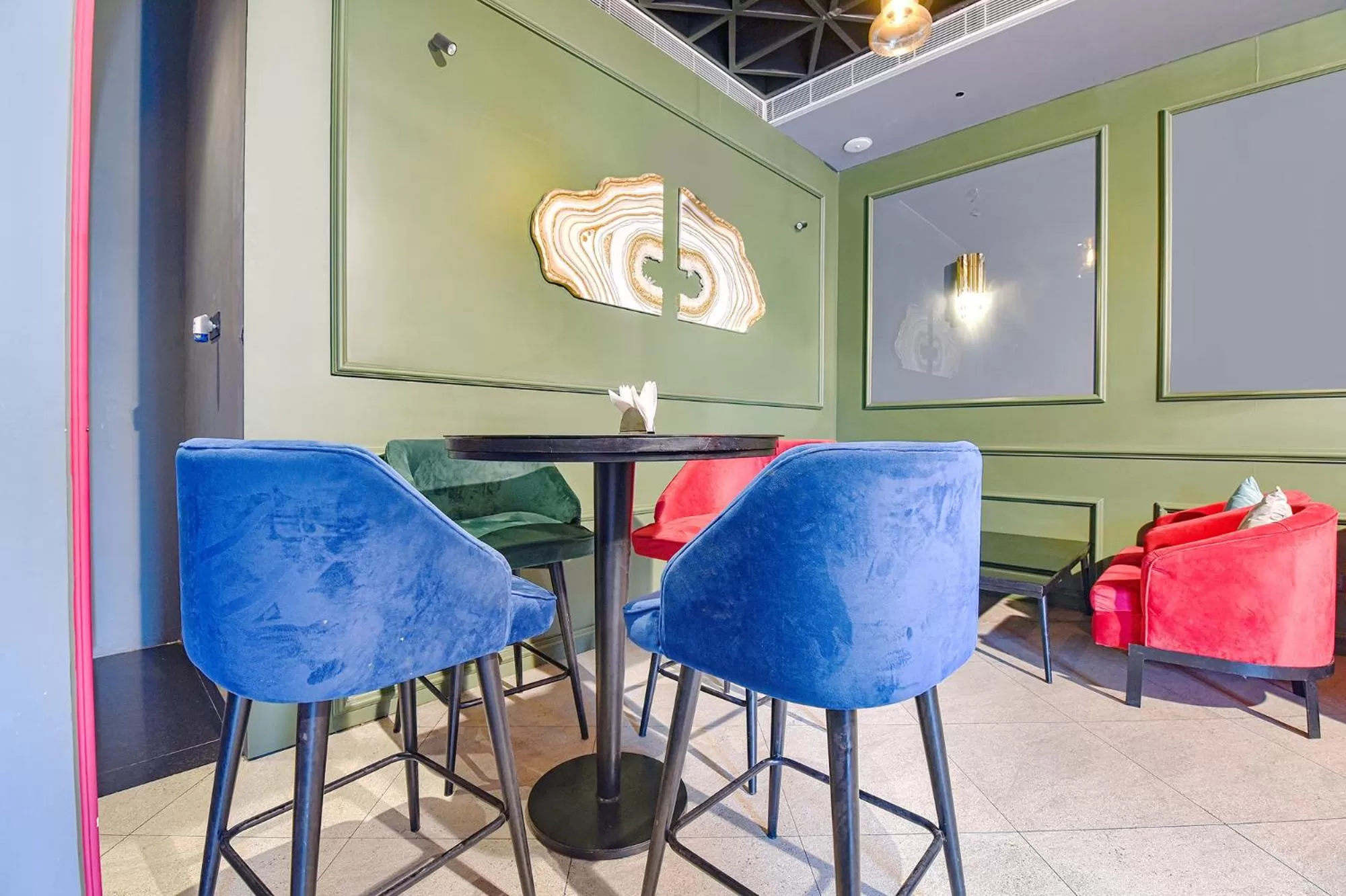 Seating area in FabHotel Prime Rudra