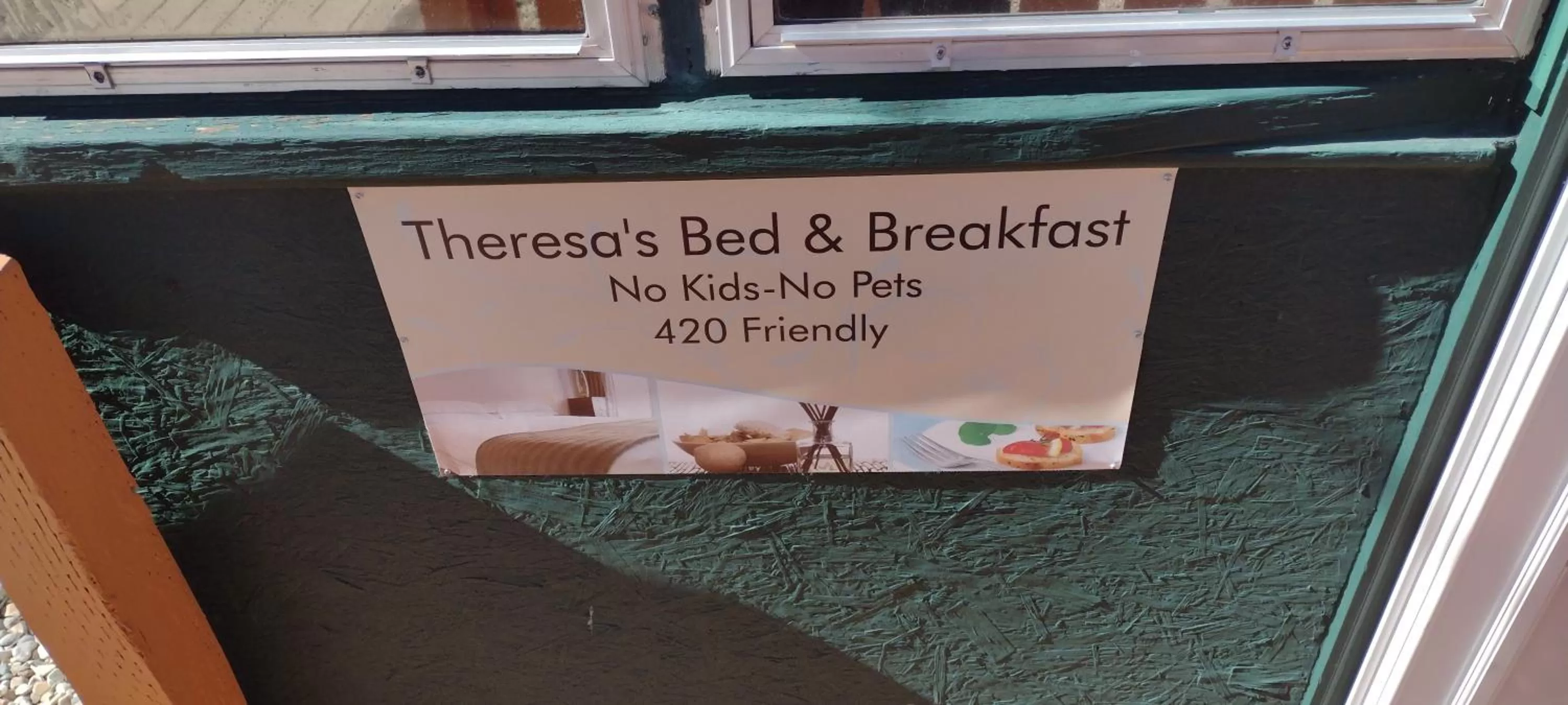Property logo or sign in Quiet FULL-SIZE bed close to town 420 friendly