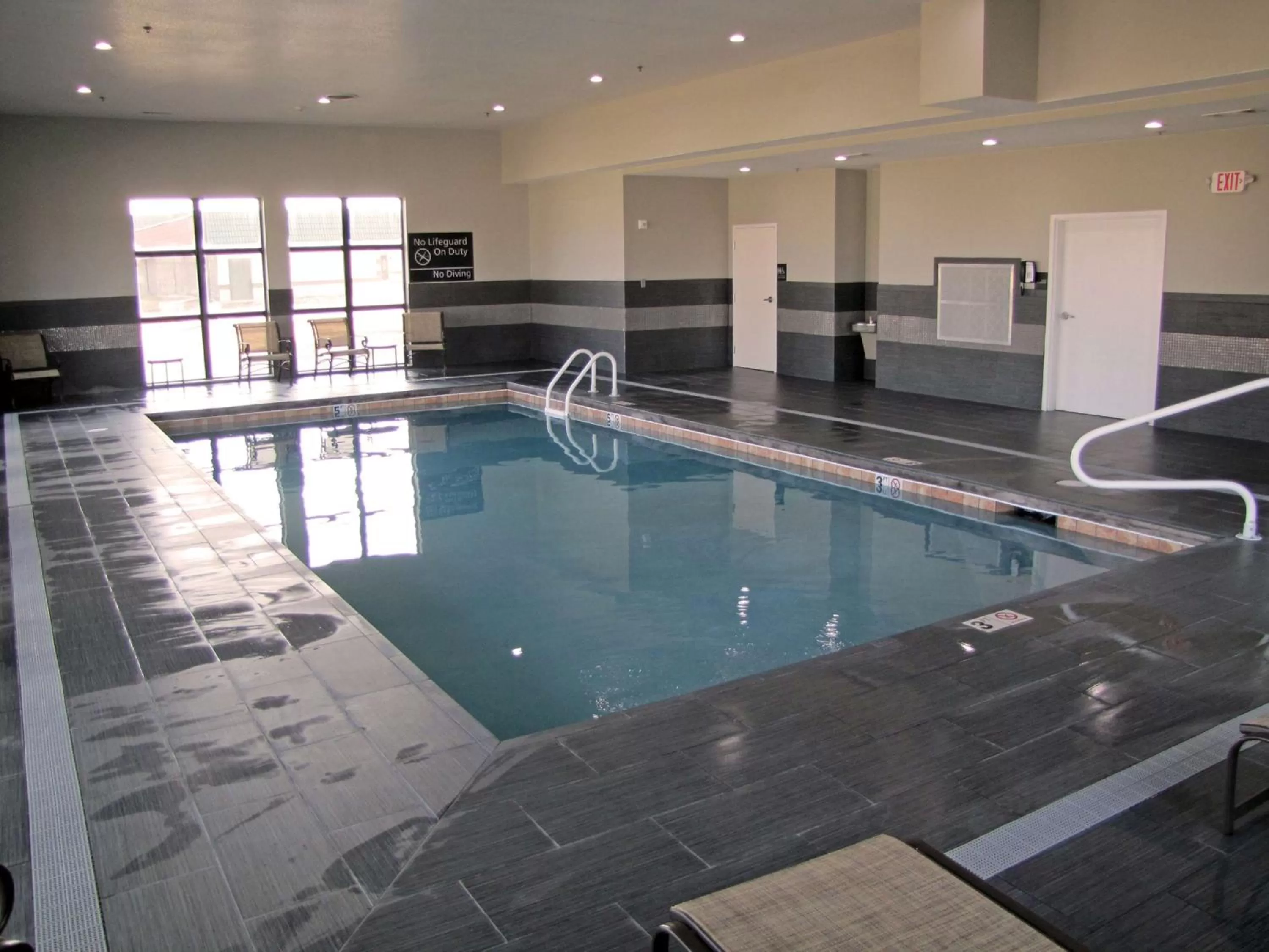 Pool view in Hampton Inn McPherson