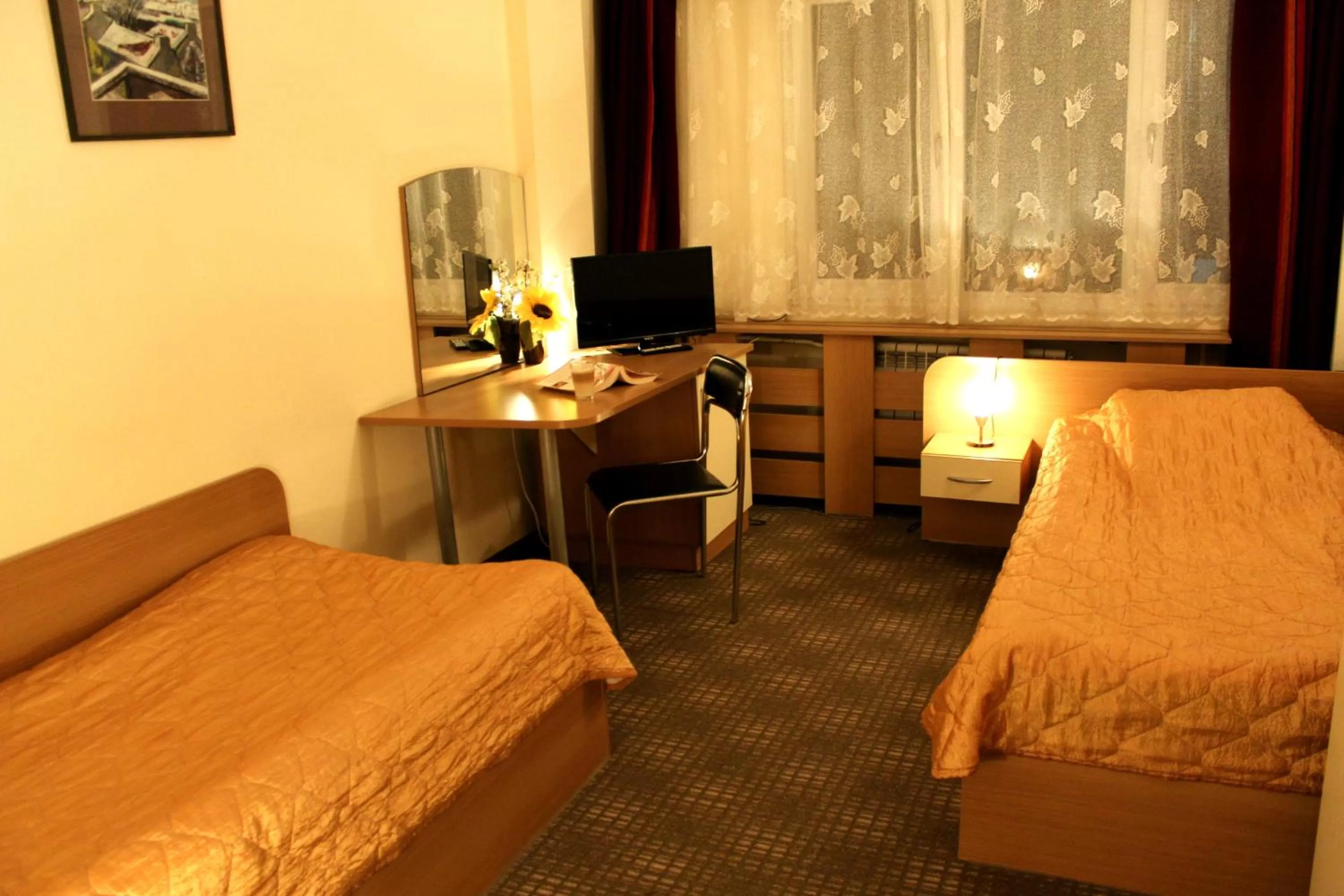 Bed in Hotel of Bulgarian Academy of Sciences