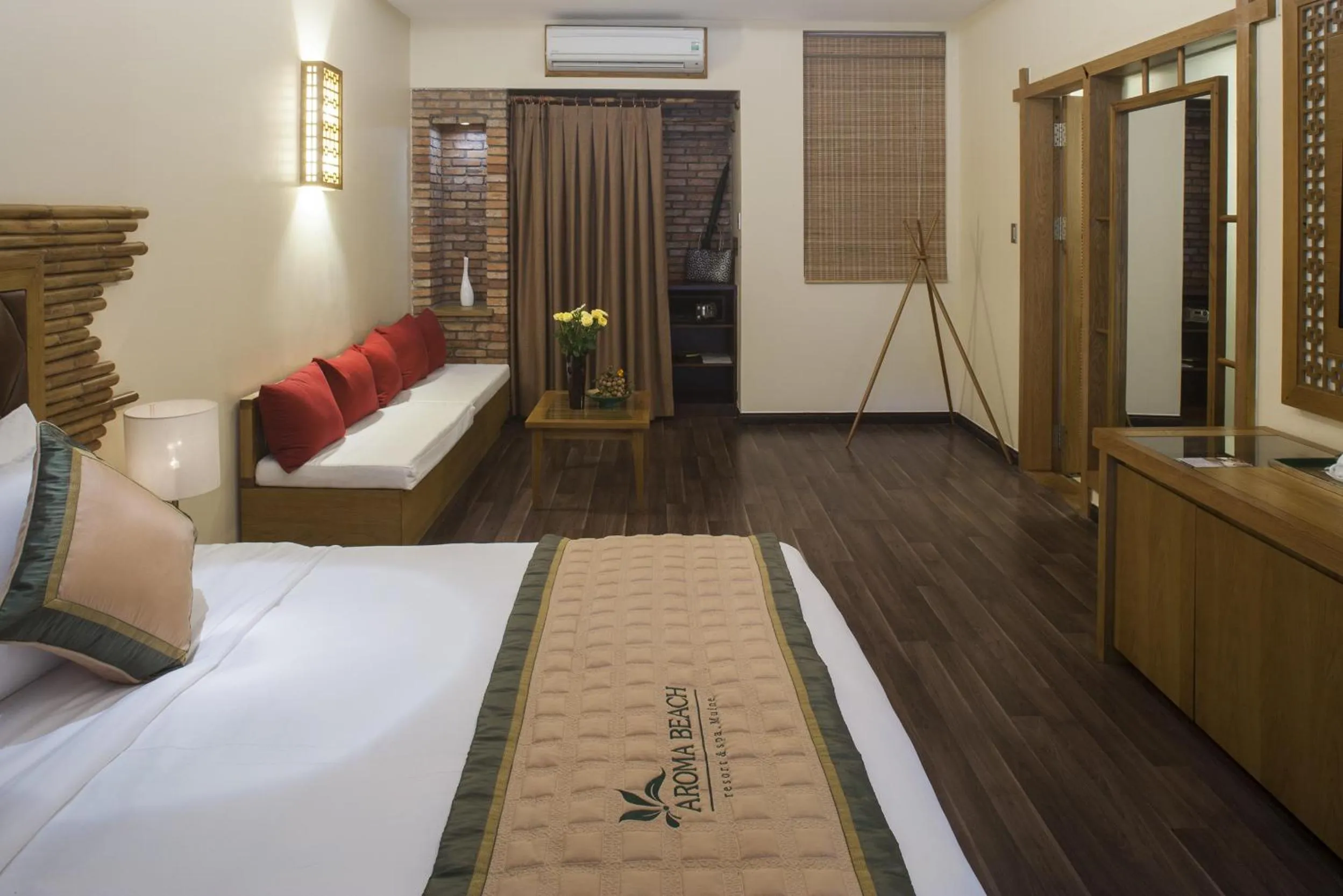 Photo of the whole room, Bed in Aroma Beach Resort and Spa