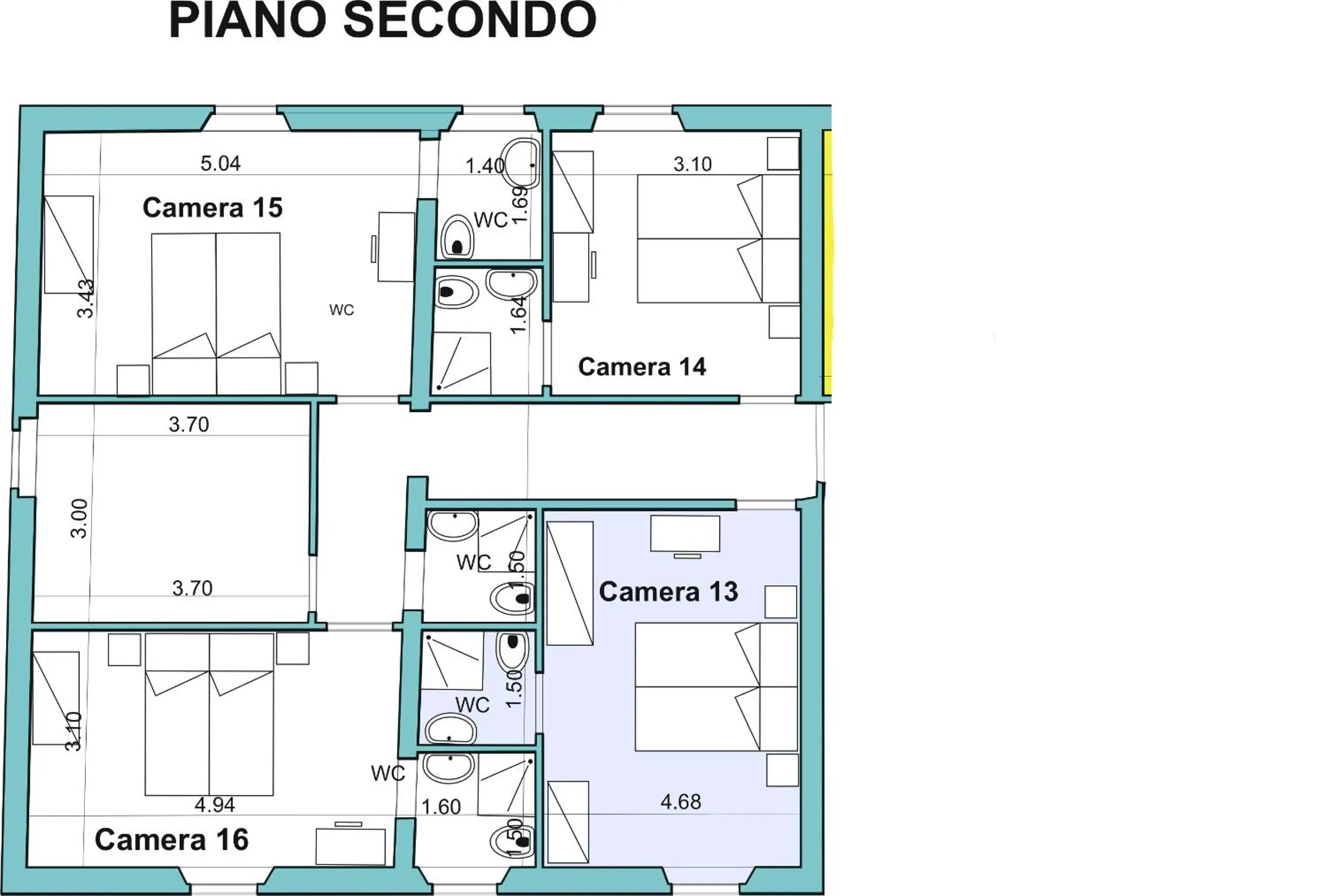 Floor plan in Residence Casprini da Omero