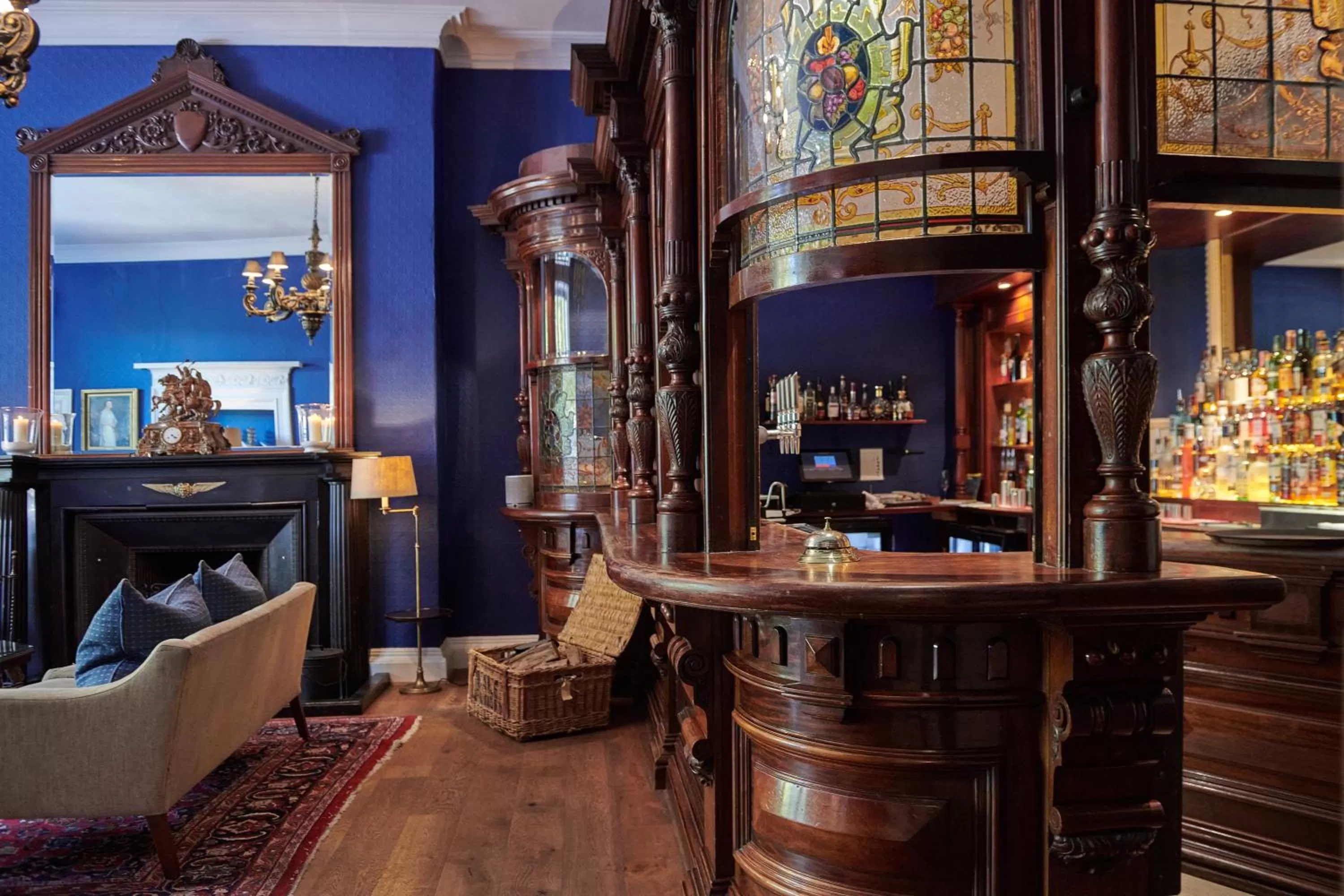 Lounge or bar in Storrs Hall Hotel on the shore of Lake Windermere