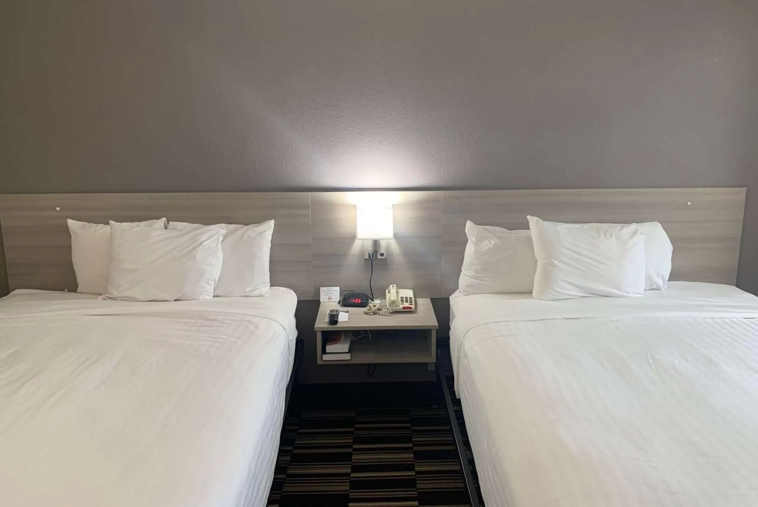 Photo of the whole room, Bed in Microtel Inn by Wyndham Charlotte Airport