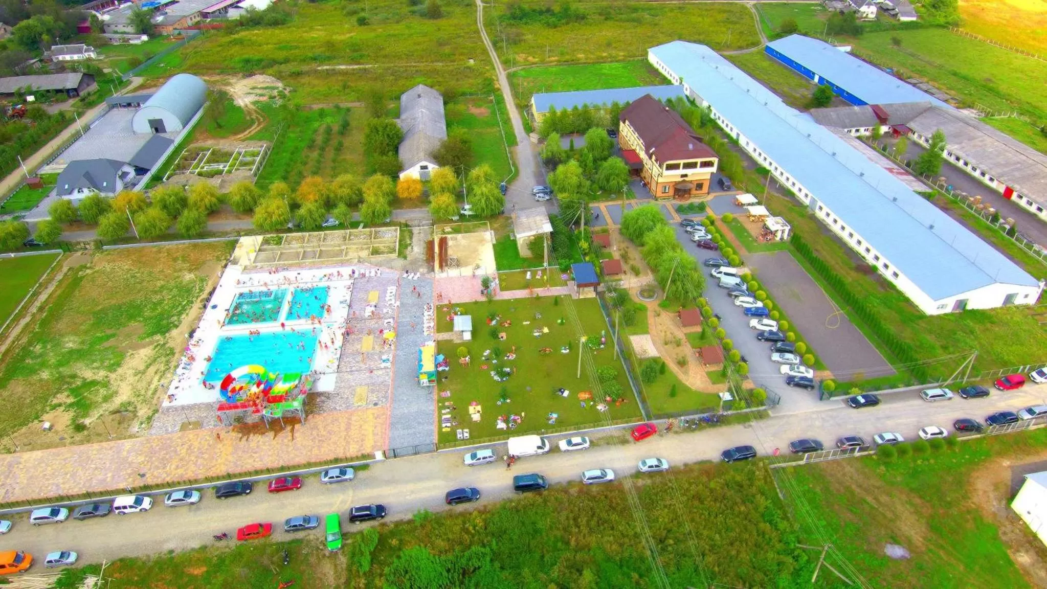 Swimming pool, Bird's-eye View in Tulipan Hotel Aquapark