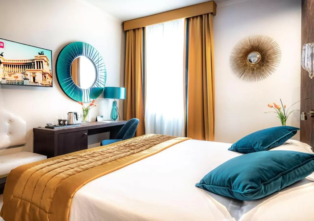 Bed in FH55 Grand Hotel Palatino