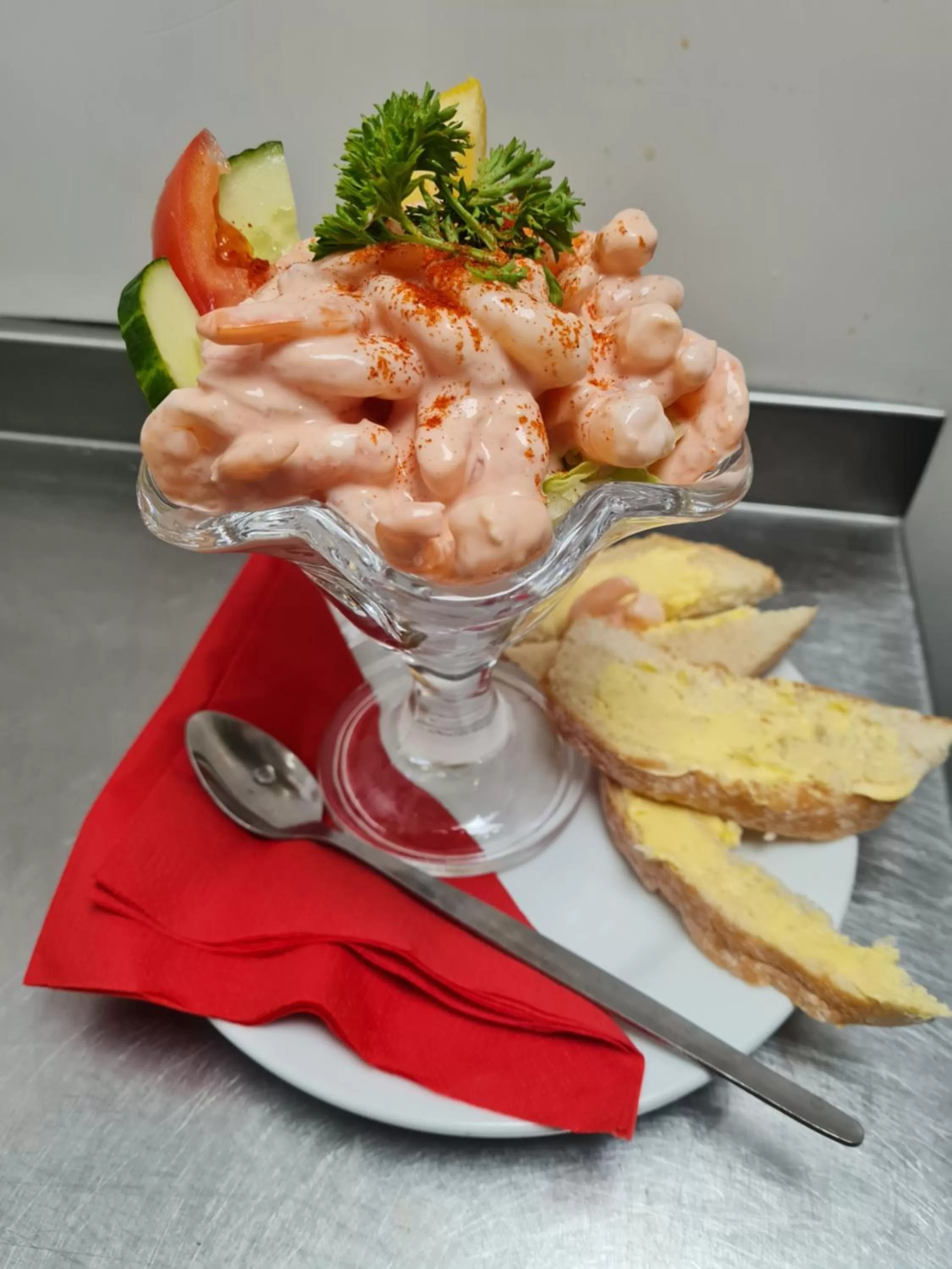 Food close-up in The Pelican Inn