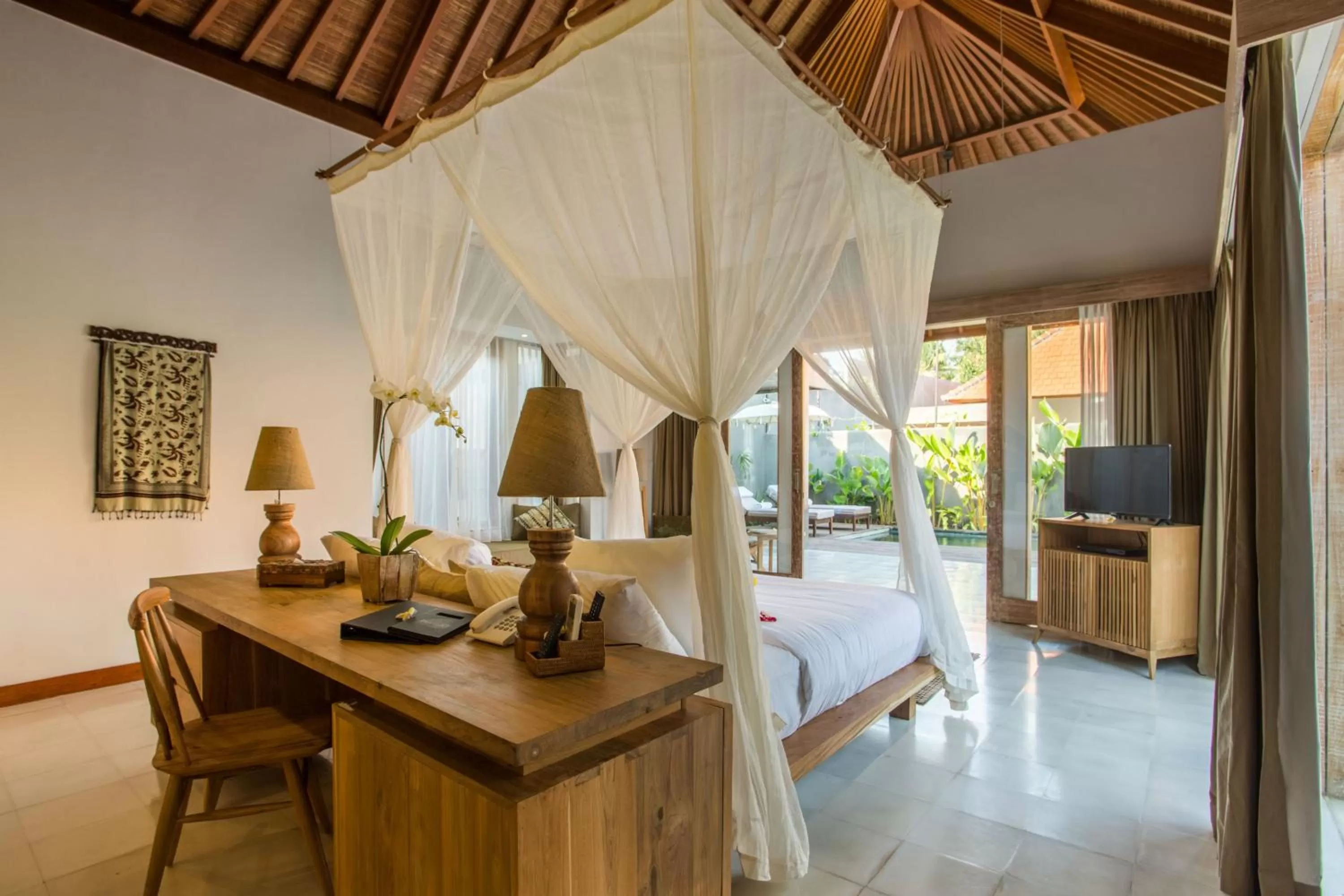 Bed in Purana Boutique Resort