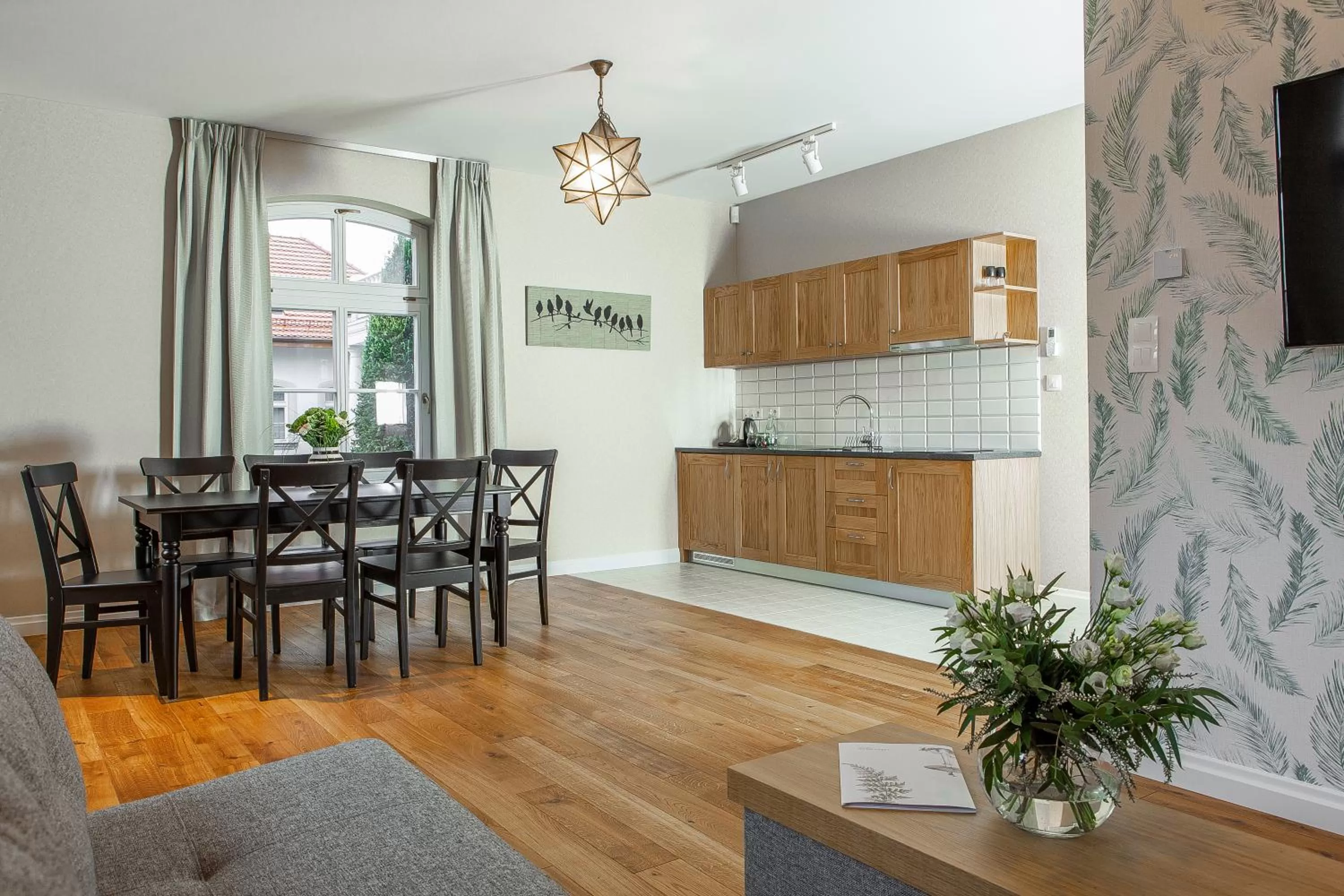 Kitchen or kitchenette in Leśny Dwór