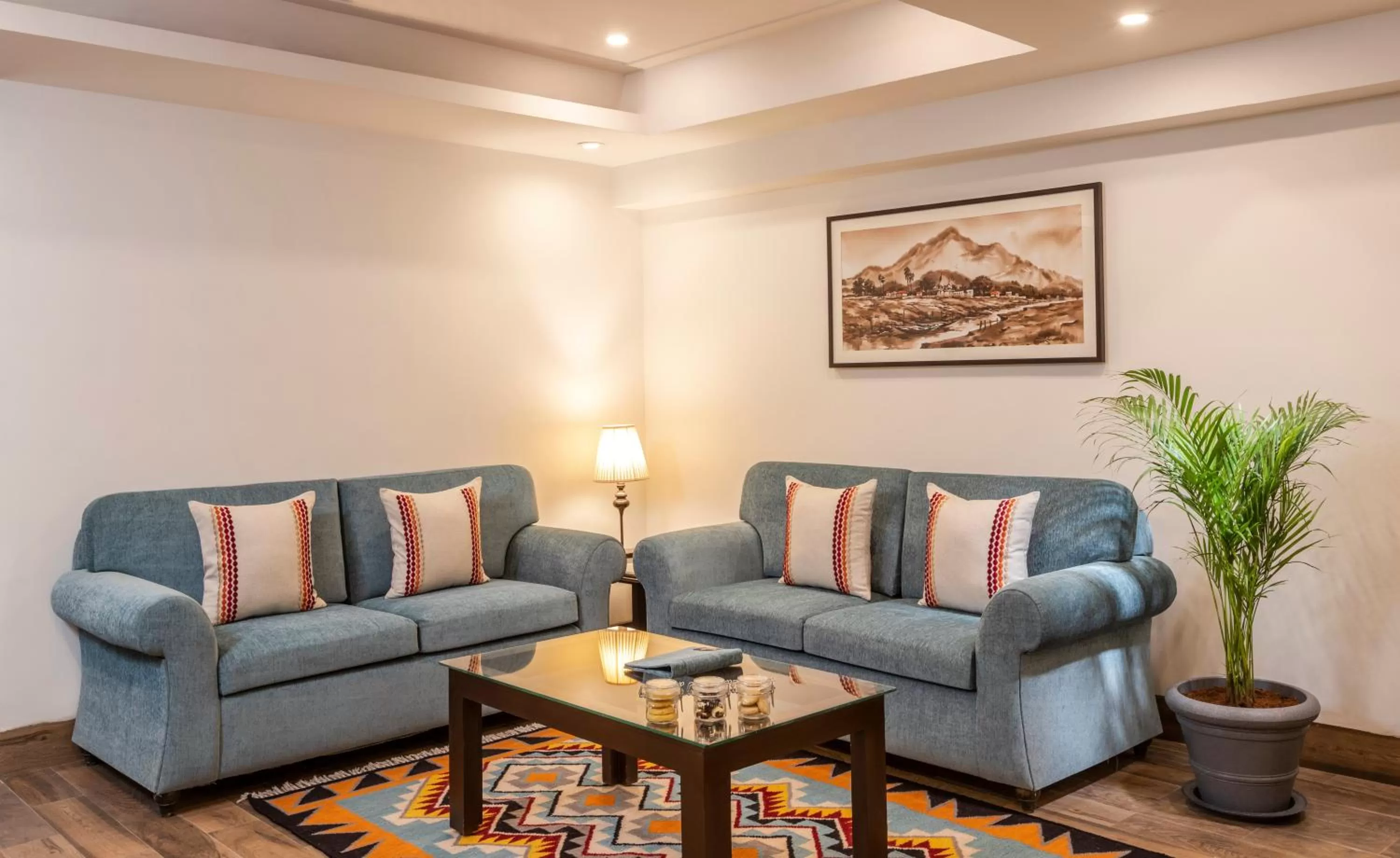 Seating area in Lemon Tree Premier, Rishikesh