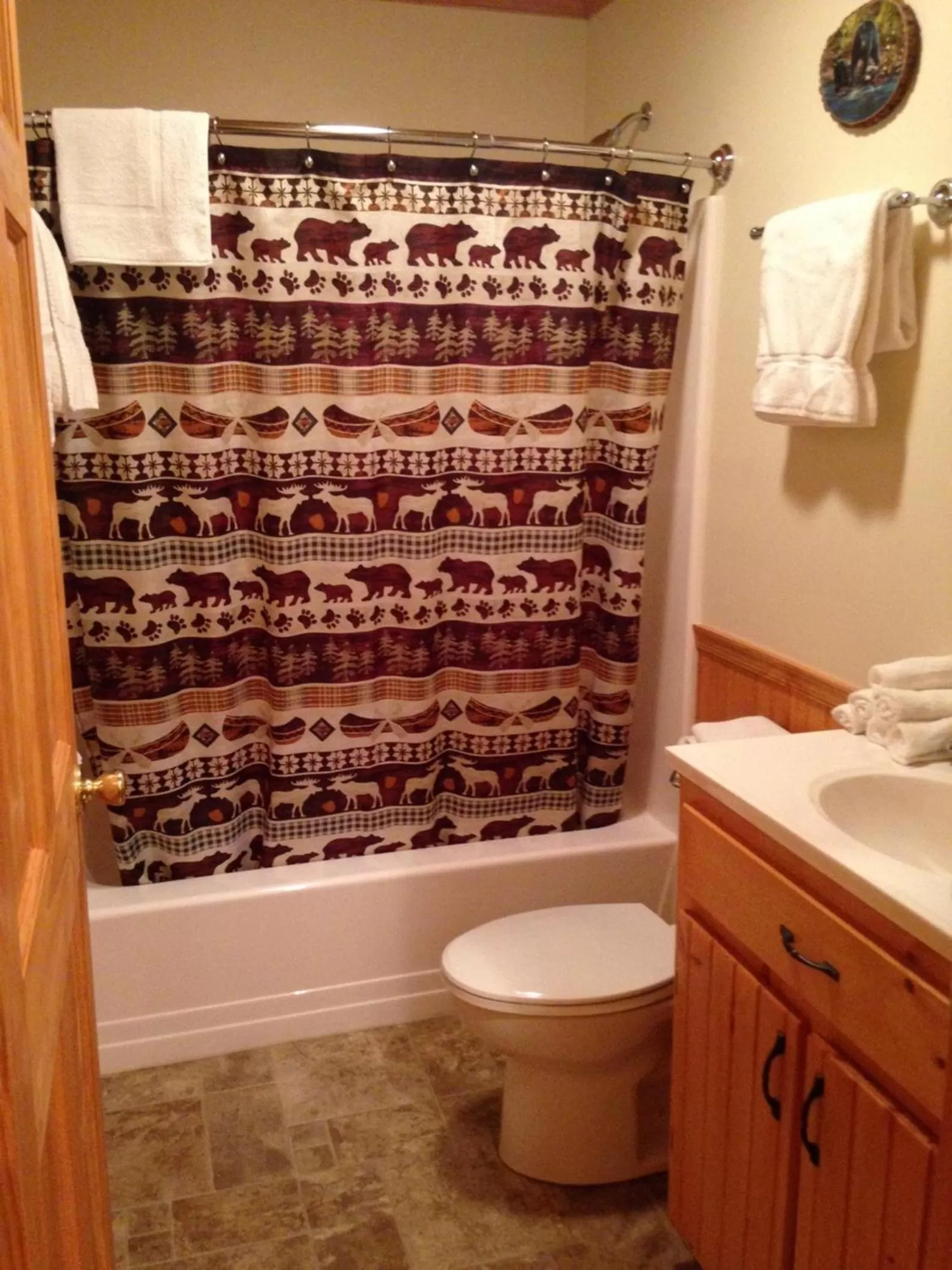 Shower in Rough Cut Lodge