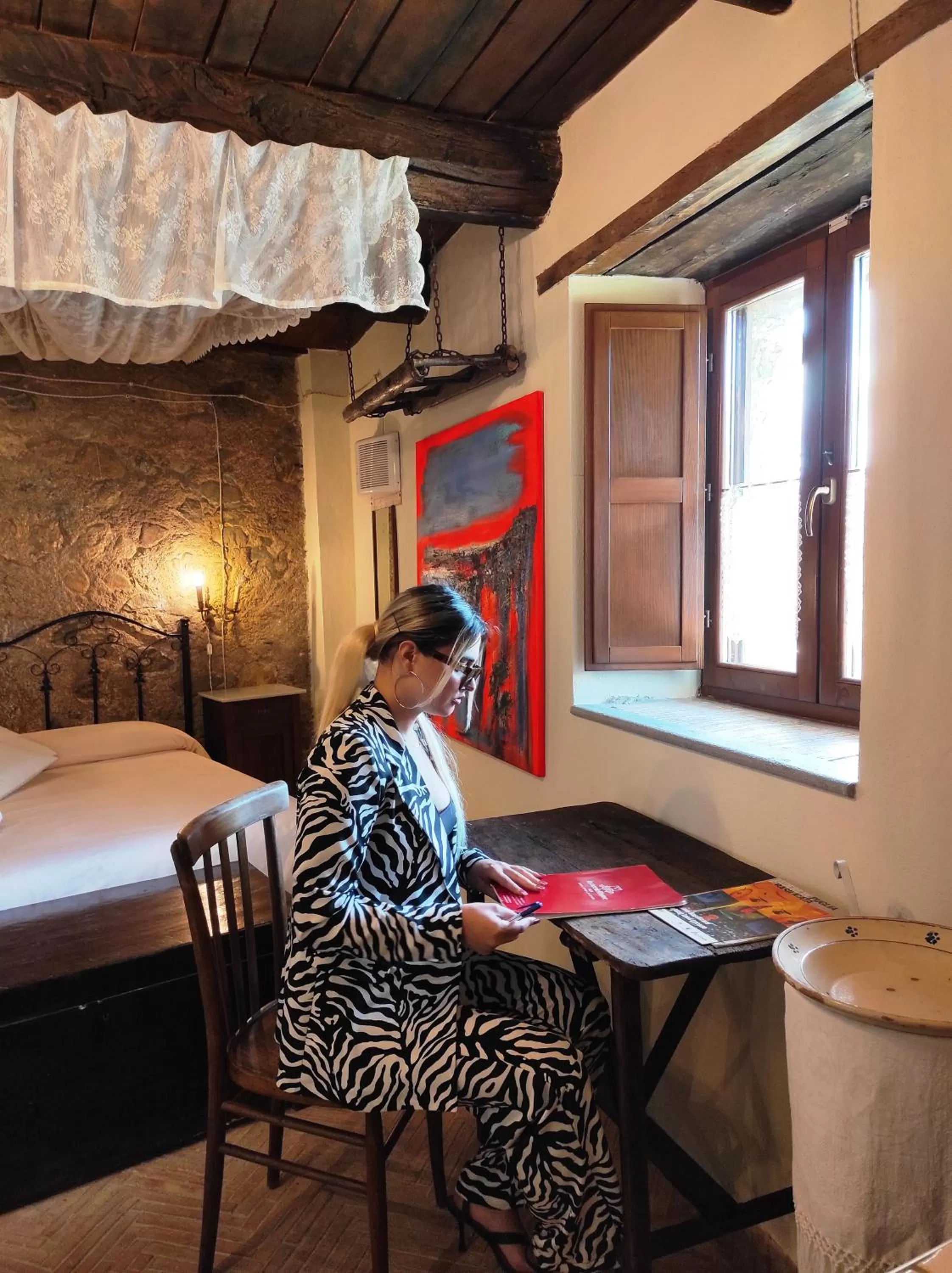 Seating area, Bed in B&B La Voce del Fiume Dimora storica di Charme