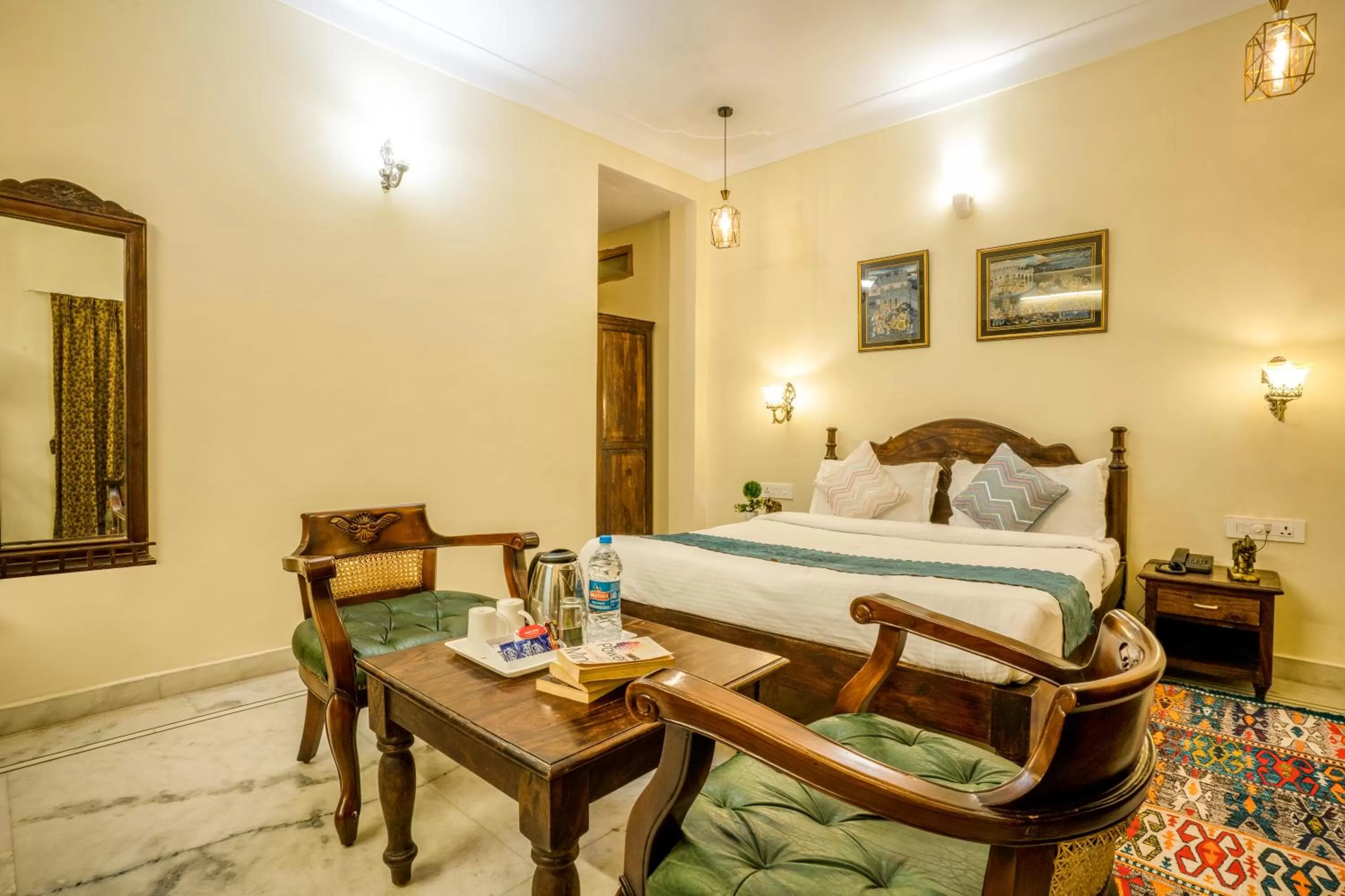 Bed in Tripli Hotels Shiv Villas