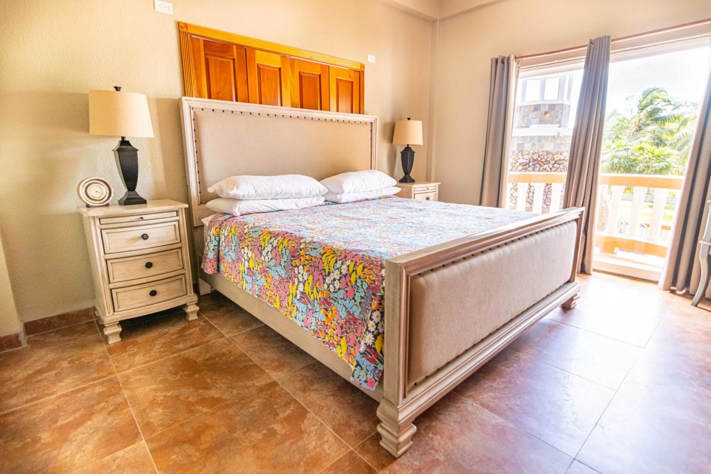 Bed in Lighthouse Beach Villas