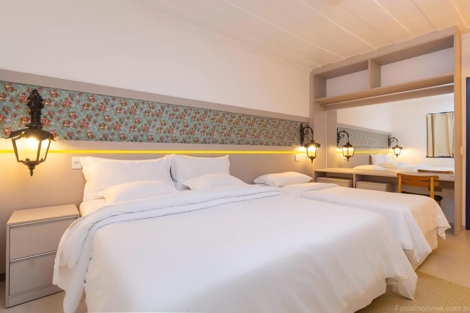 Bed in Pousada Aconchego