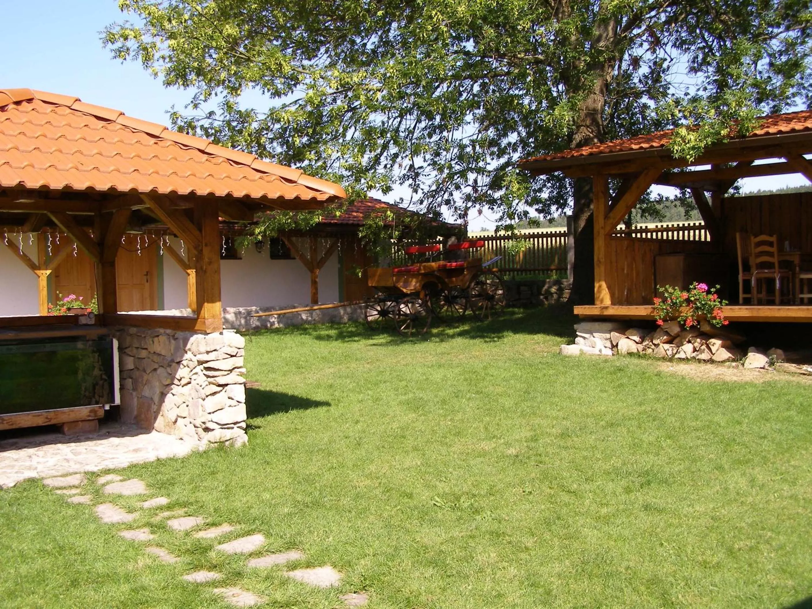 Garden in Hotel Na Statku Mirošov
