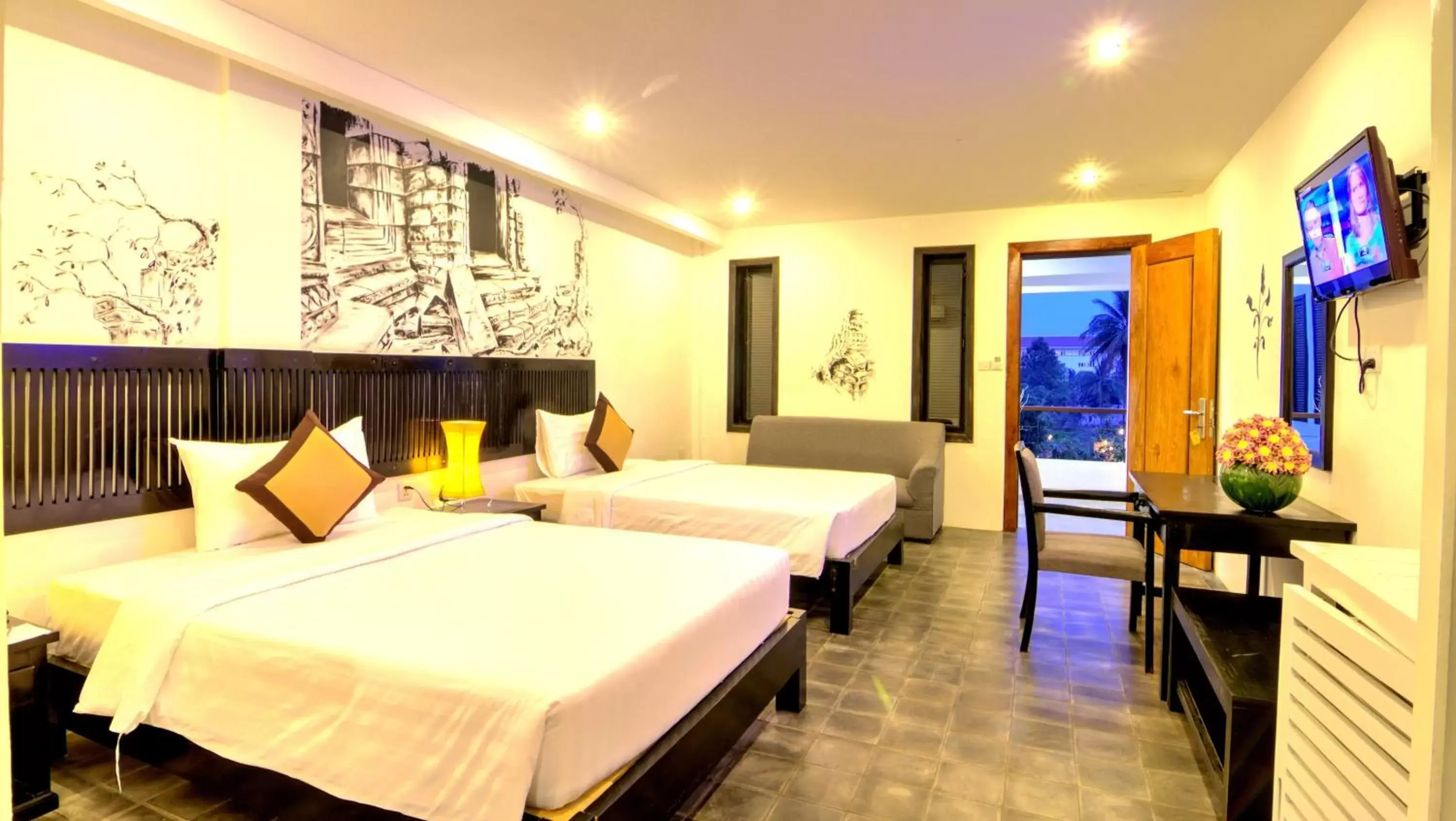 Deluxe Twin Room in La Residence Blanc D'Angkor Deluxe Twin Room in La Residence Blanc D'Angkor