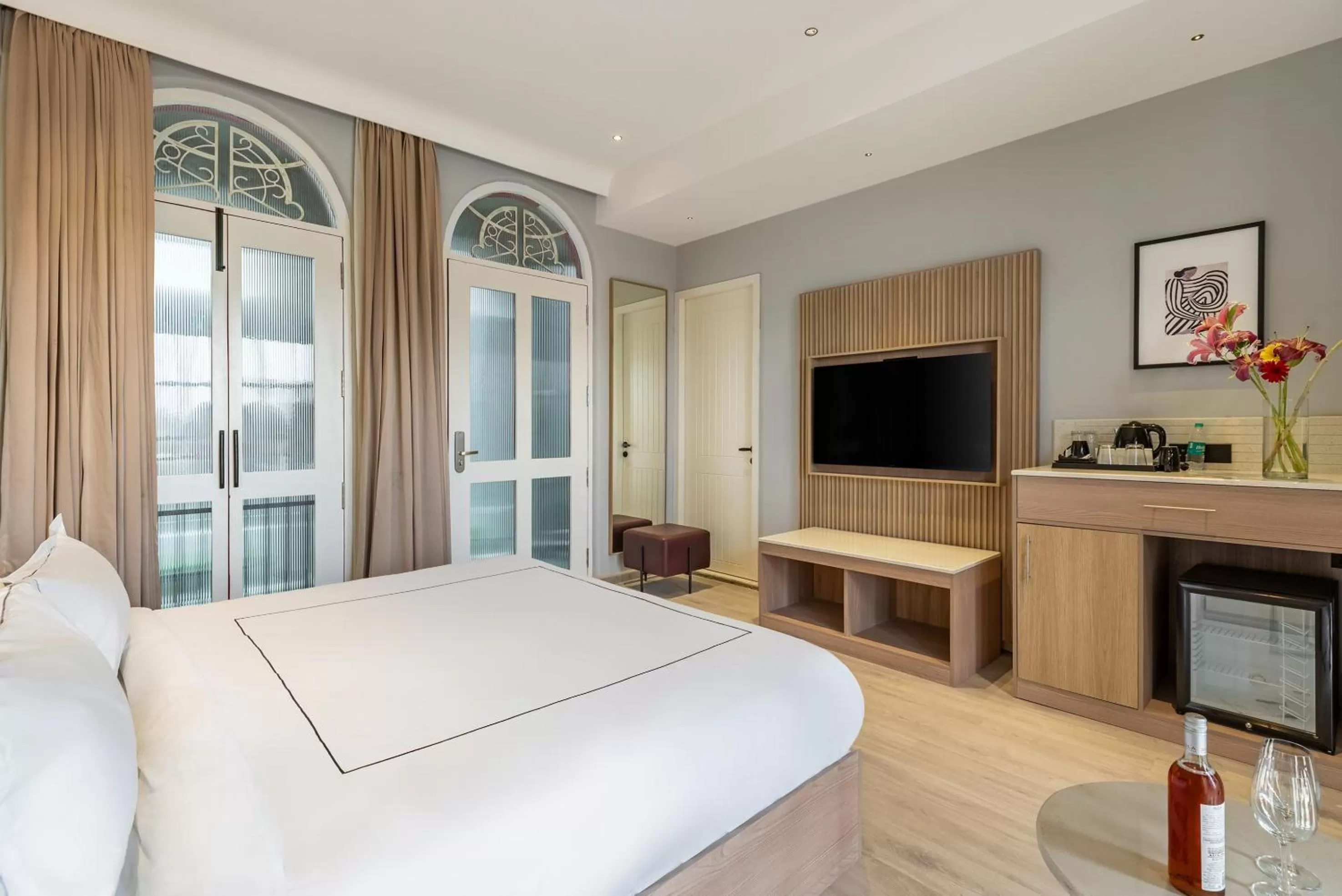 Bedroom, Bed in Downtown Prime A Premium Boutique Hotel Udaipur - My Downtown Hotels