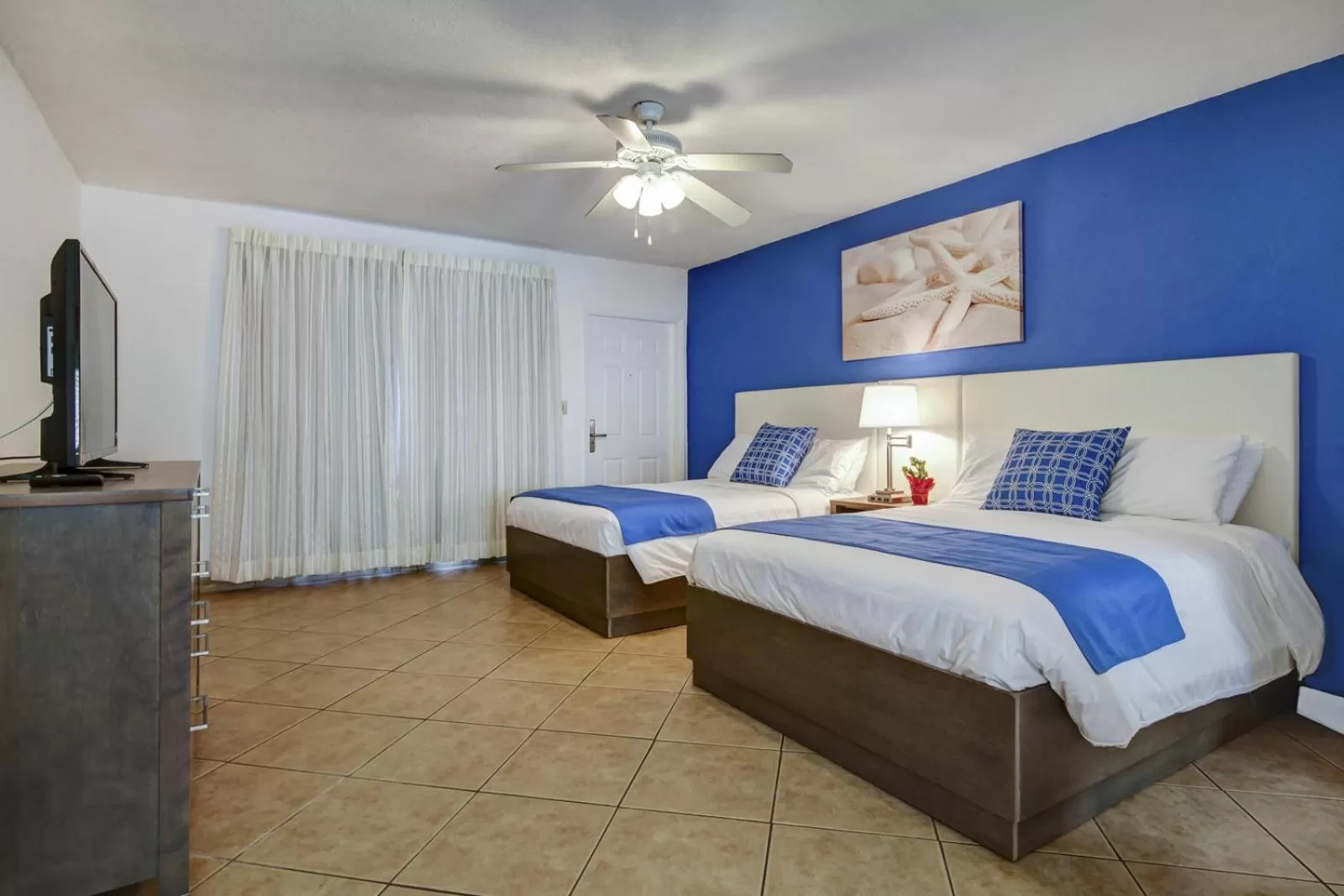 Bed in Blue Strawberry by the Sea